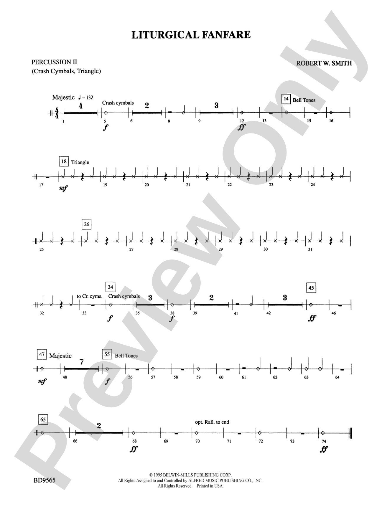 Liturgical Fanfare: 2nd Percussion