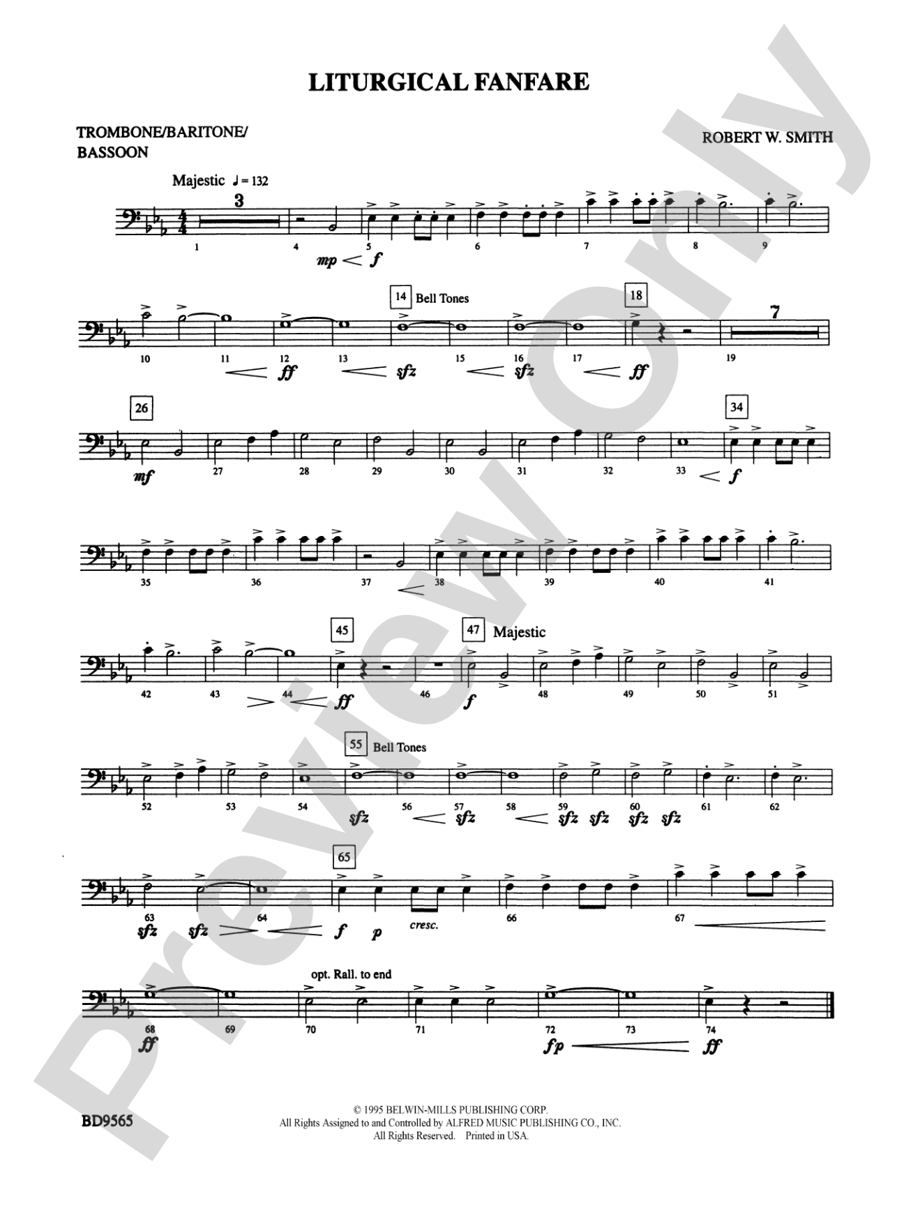 Liturgical Fanfare: 1st Trombone