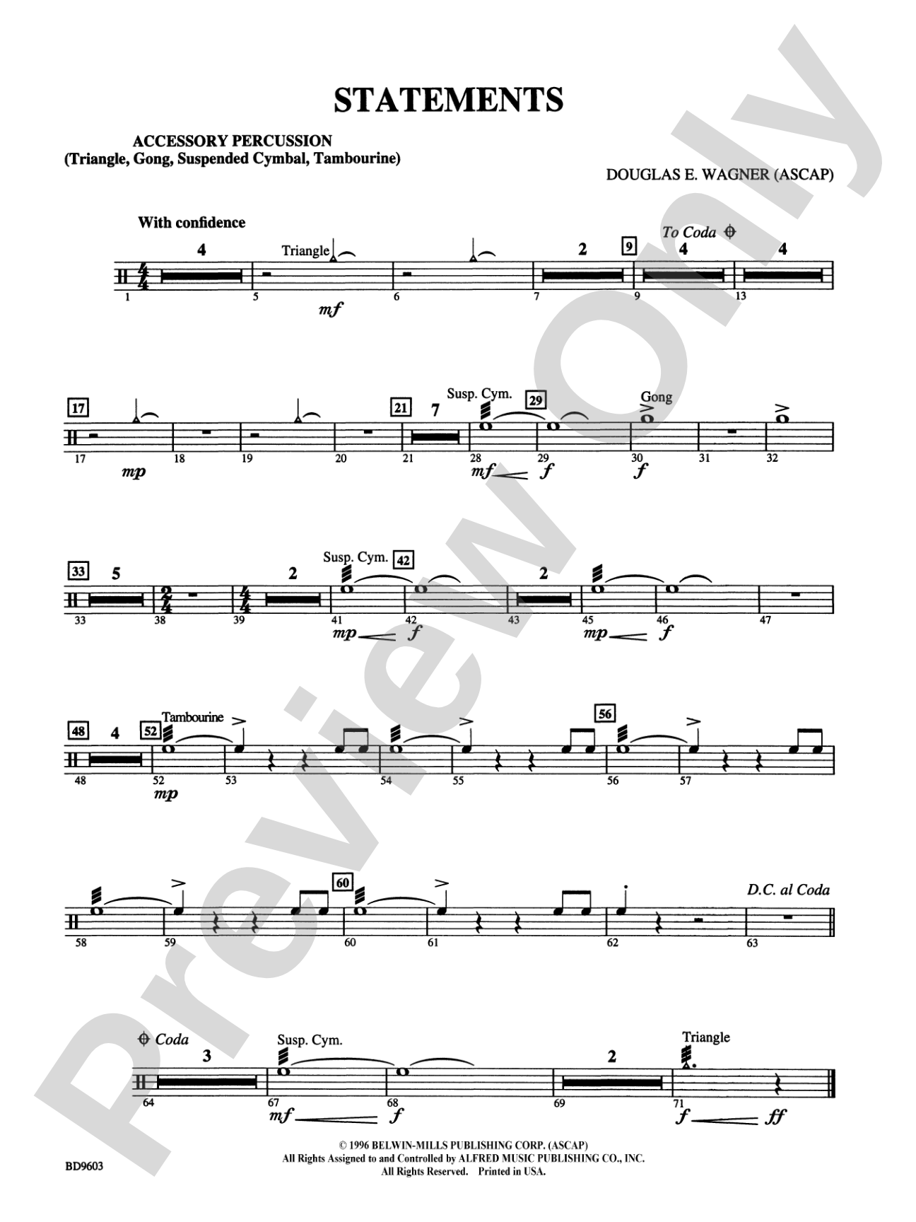 Statements: 1st Percussion