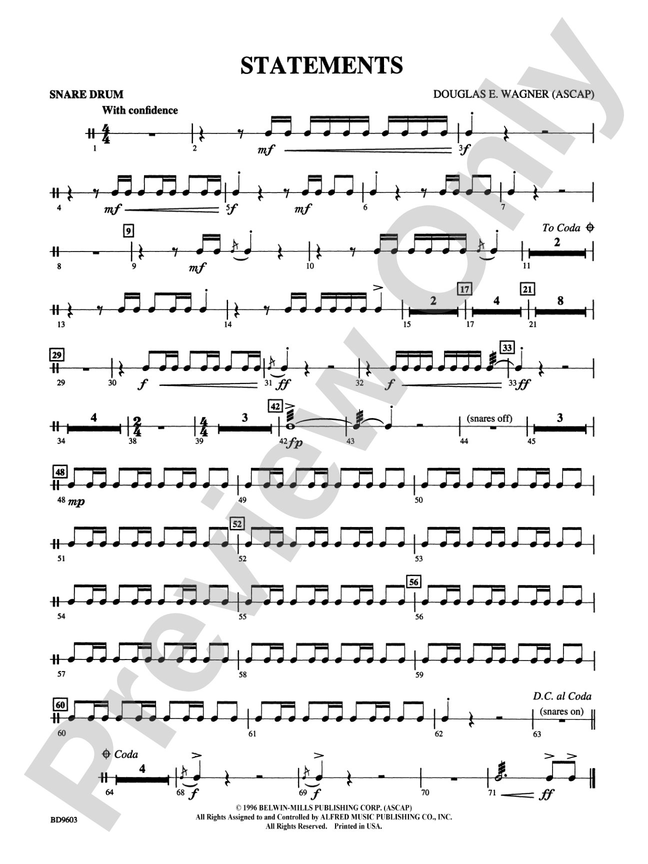 Statements: Snare Drum