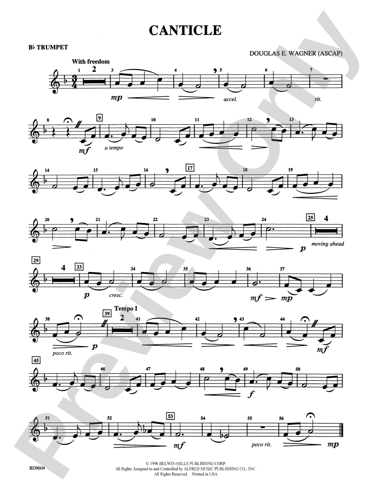 Canticle: 1st B-flat Trumpet