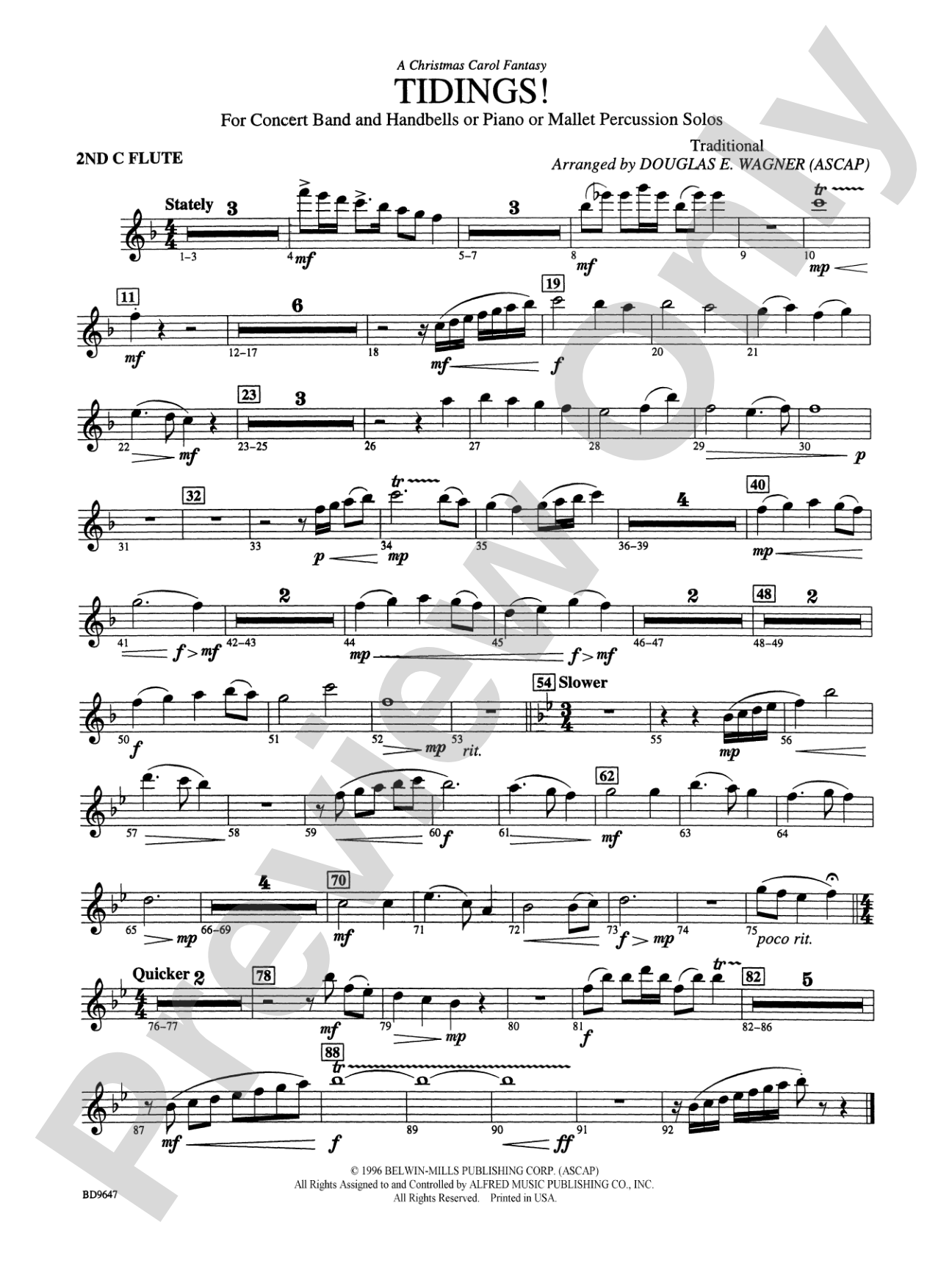 Tidings! (A Christmas Carol Fantasy): 2nd Flute