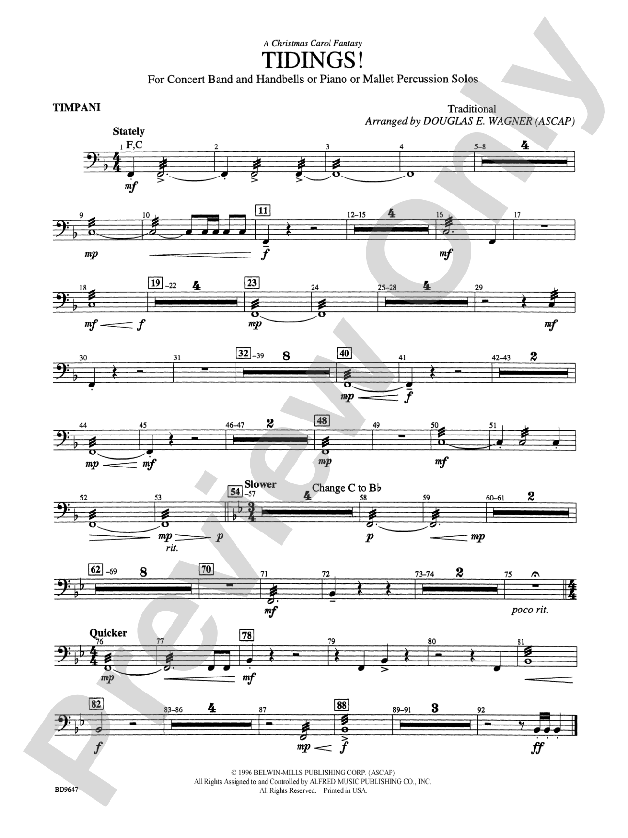 Tidings! (A Christmas Carol Fantasy): Timpani