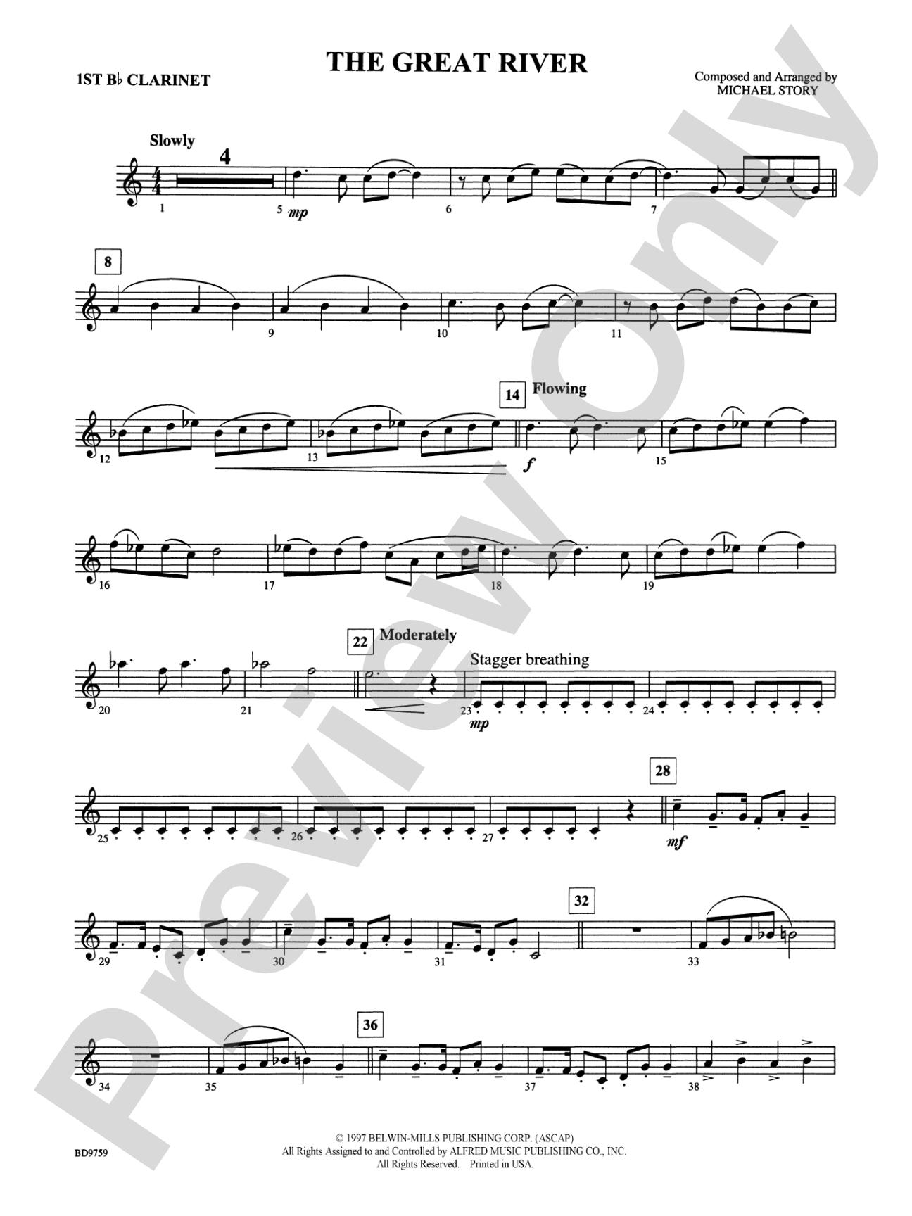 The Great River: 1st B-flat Clarinet