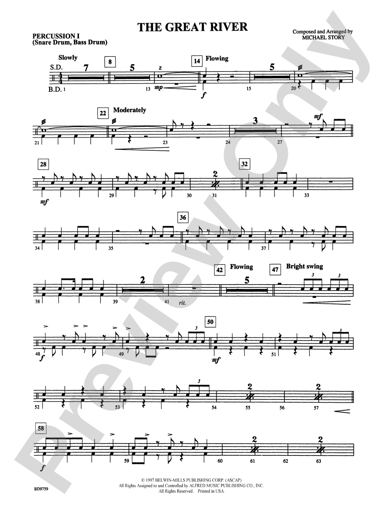 The Great River: 1st Percussion