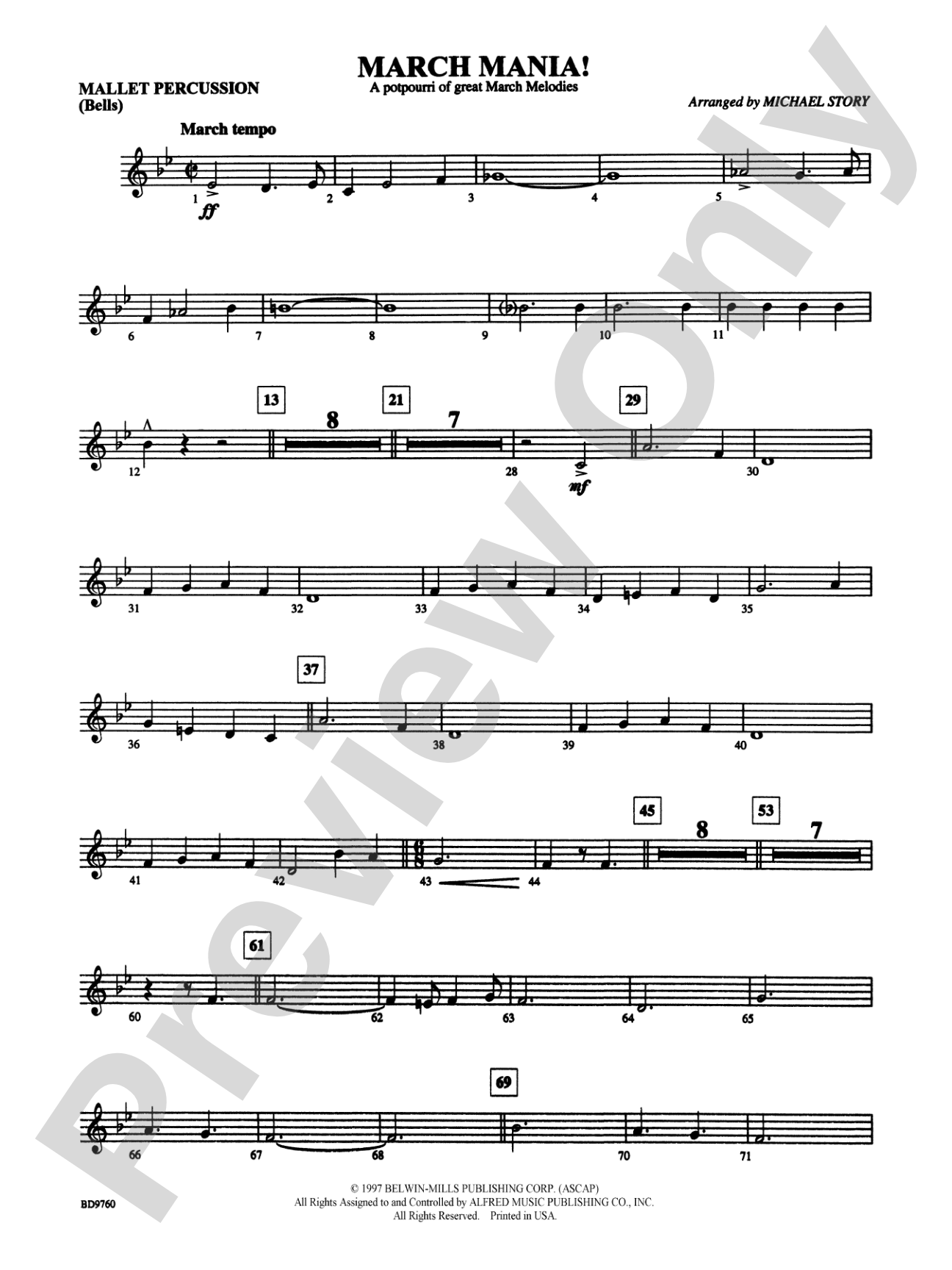 March Mania! (A Potpourri of Great March Melodies): Mallets