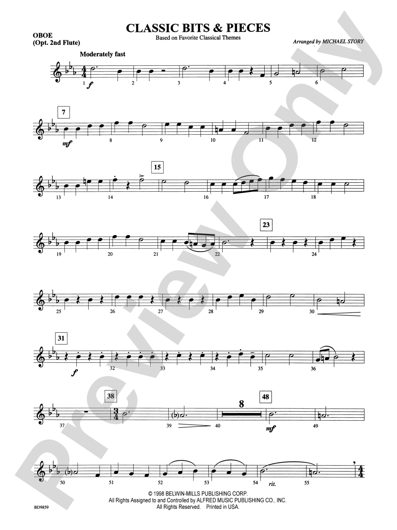 Classic Bits & Pieces (based on Favorite Classic Themes): Oboe