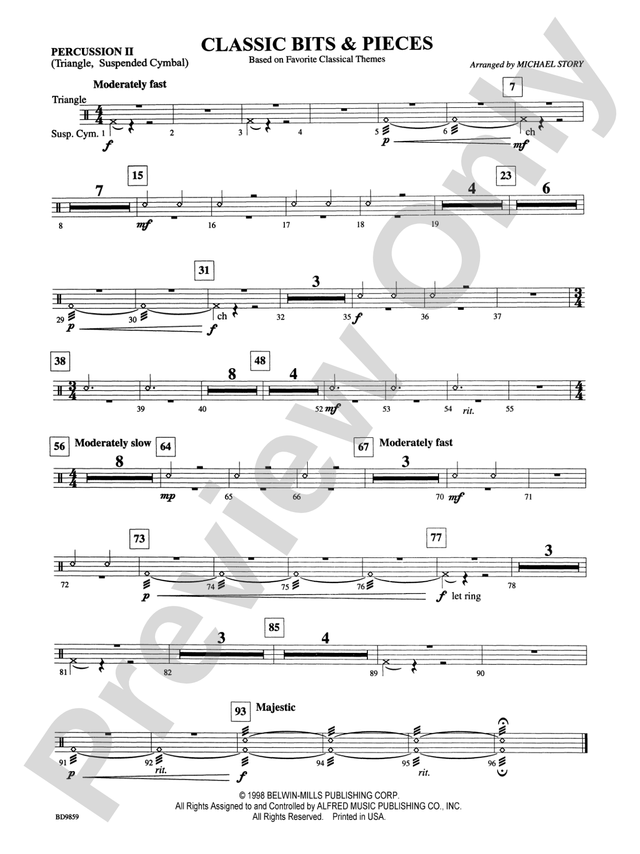 Classic Bits & Pieces (based on Favorite Classic Themes): 2nd Percussion
