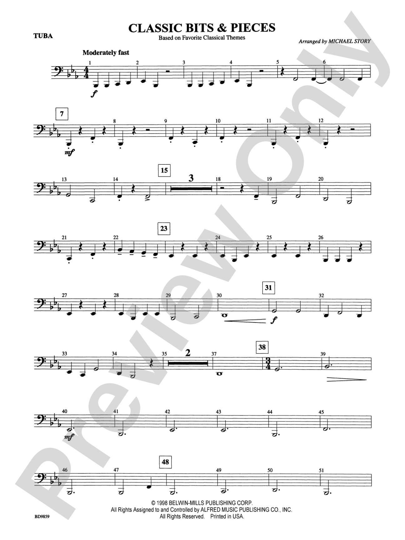 Classic Bits & Pieces (based on Favorite Classic Themes): Tuba