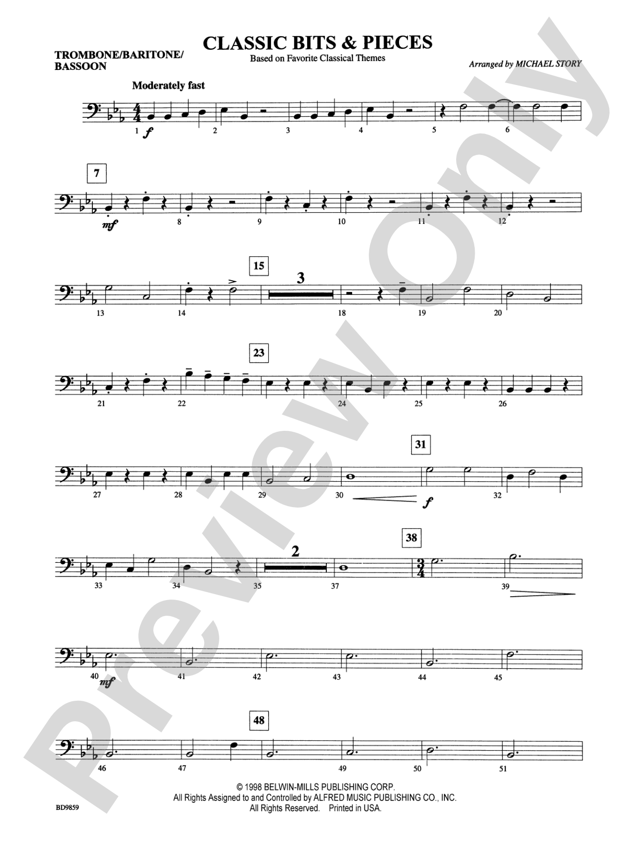 Classic Bits & Pieces (based on Favorite Classic Themes): 1st Trombone