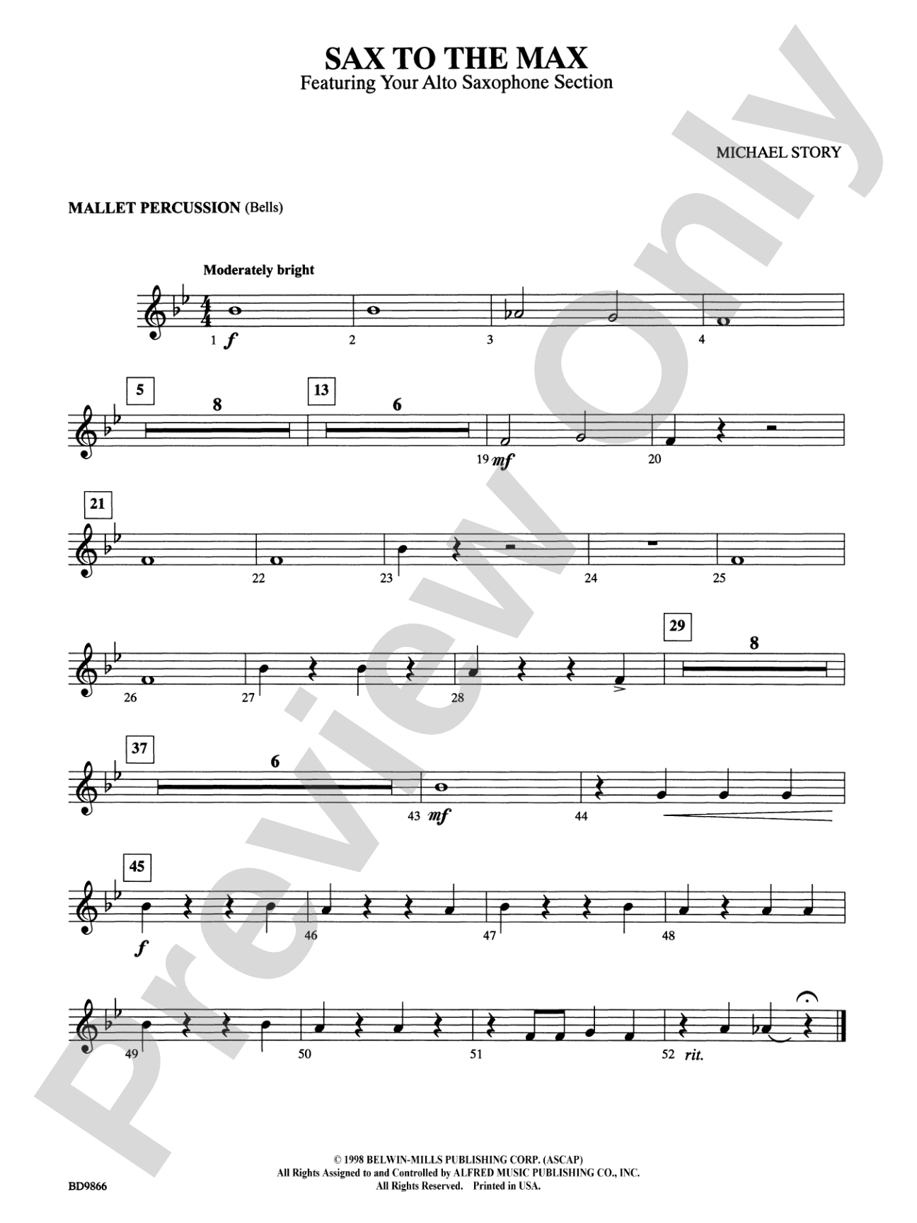 Sax to the Max (featuring your Alto Saxophone Section): Mallets