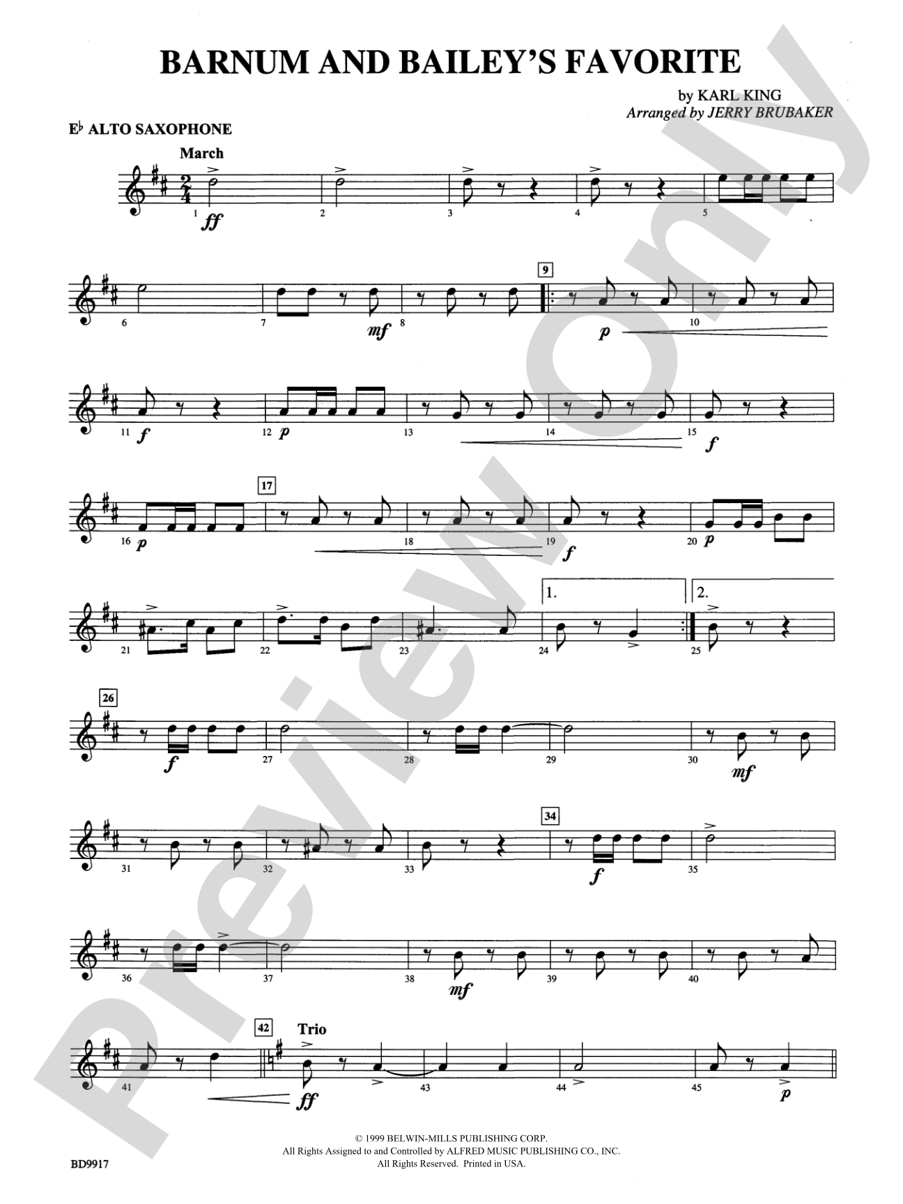 Barnum and Bailey's Favorite: E-flat Alto Saxophone