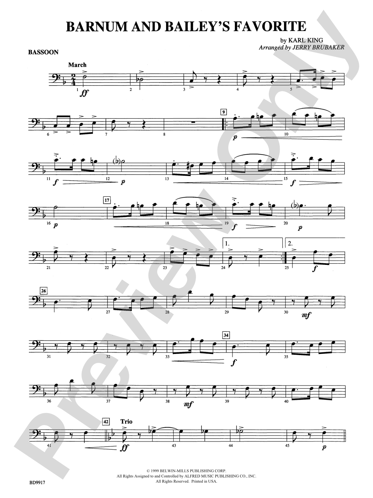 Barnum and Bailey's Favorite: Bassoon