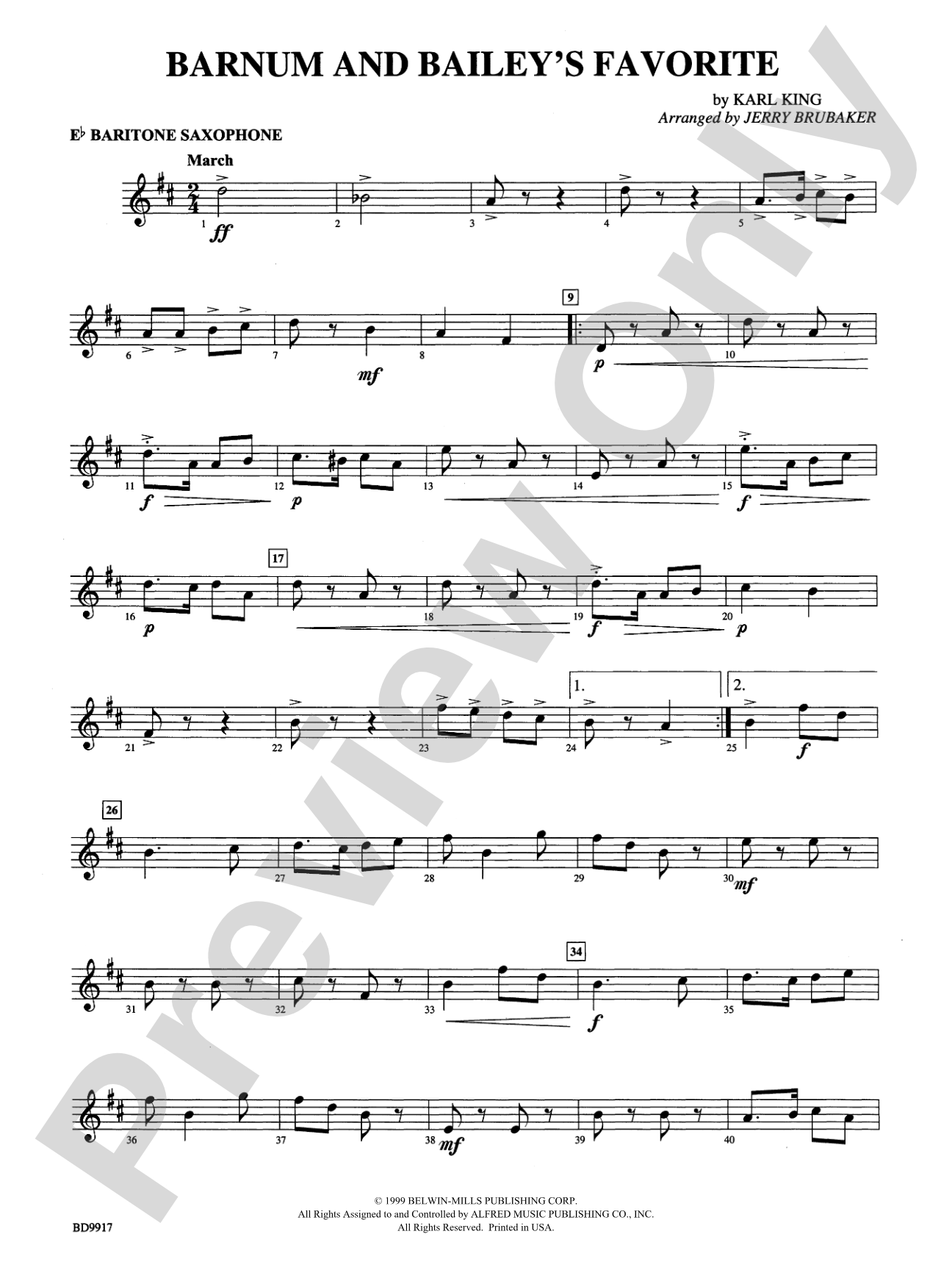 Barnum and Bailey's Favorite: E-flat Baritone Saxophone