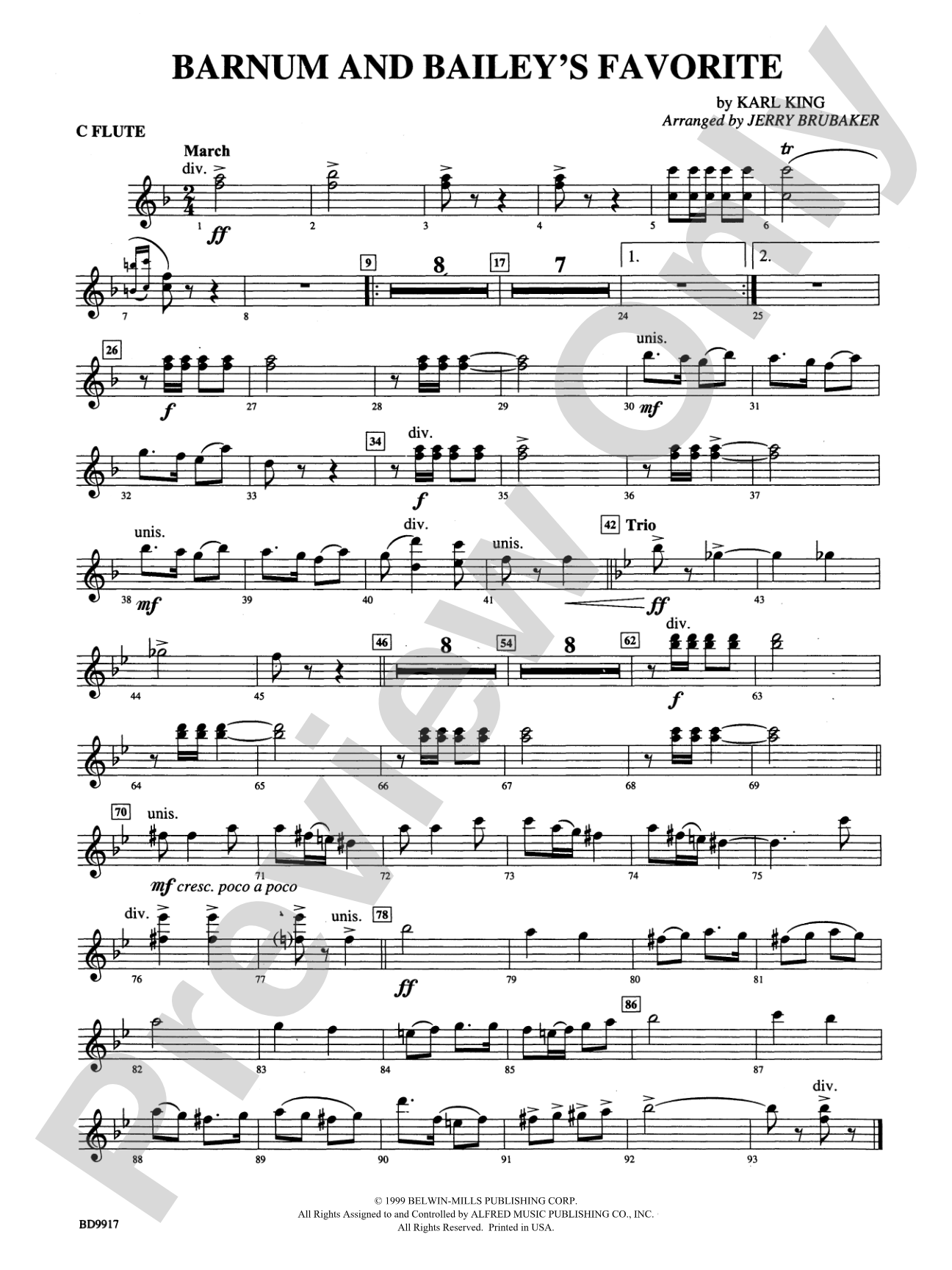 Barnum and Bailey's Favorite: Flute