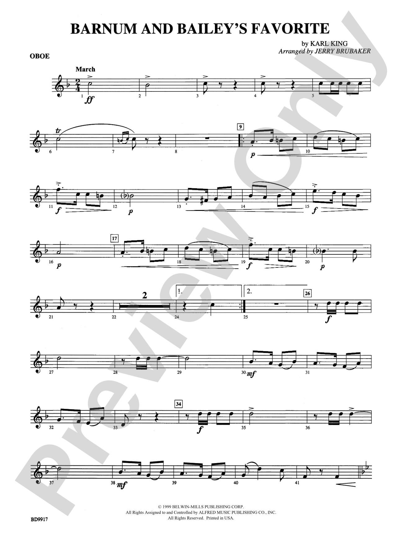 Barnum and Bailey's Favorite: Oboe