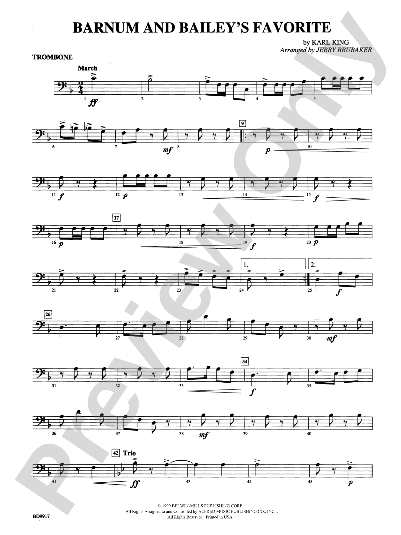 Barnum and Bailey's Favorite: 1st Trombone