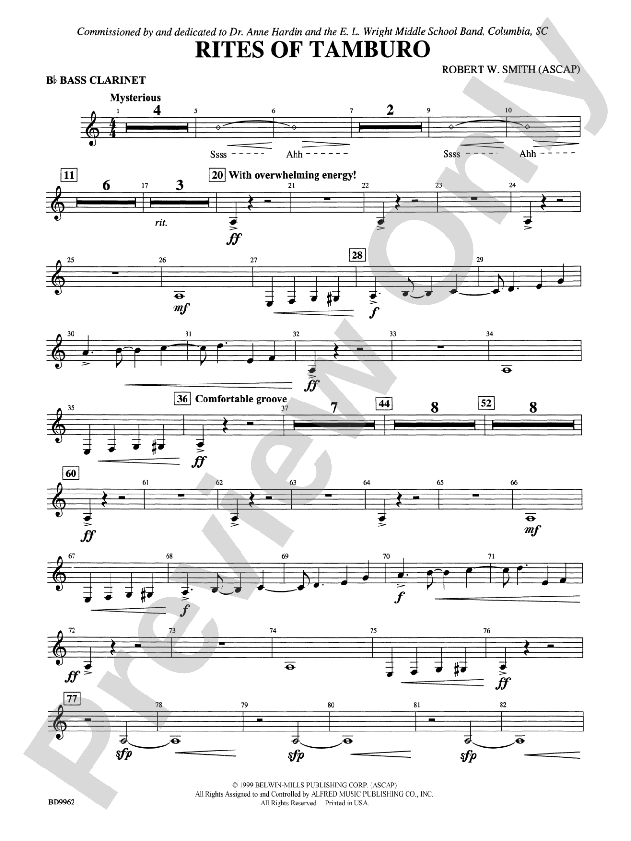 Rites of Tamburo: B-flat Bass Clarinet