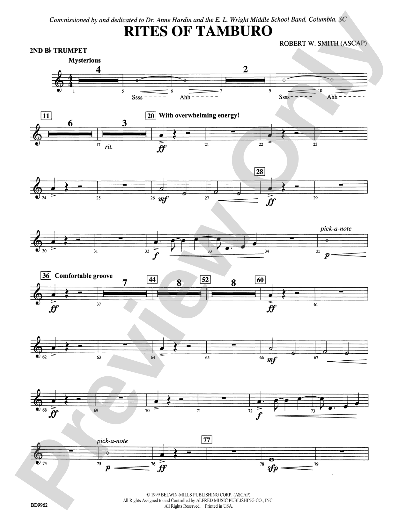 Rites of Tamburo: 2nd B-flat Trumpet