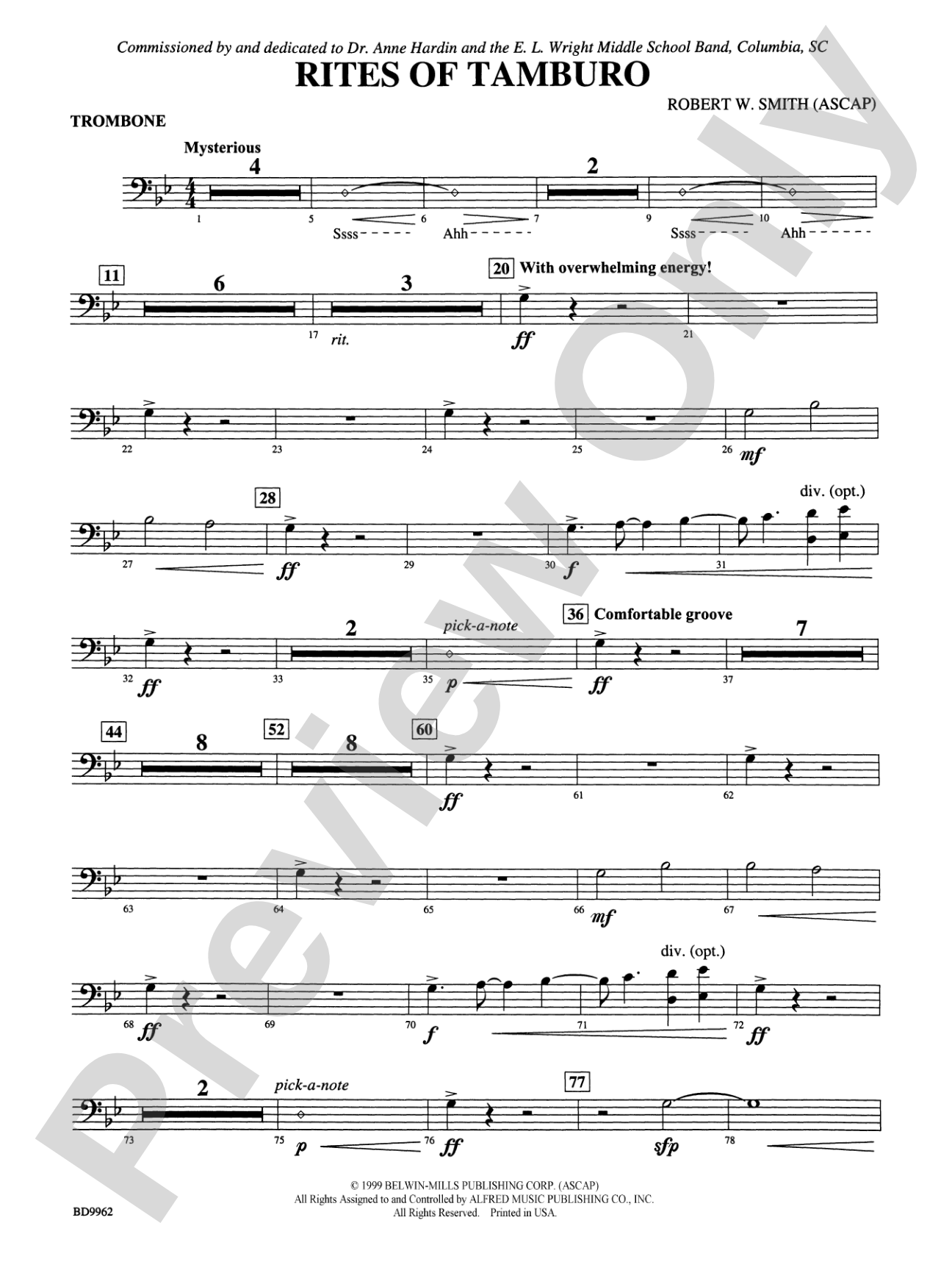Rites of Tamburo: 1st Trombone
