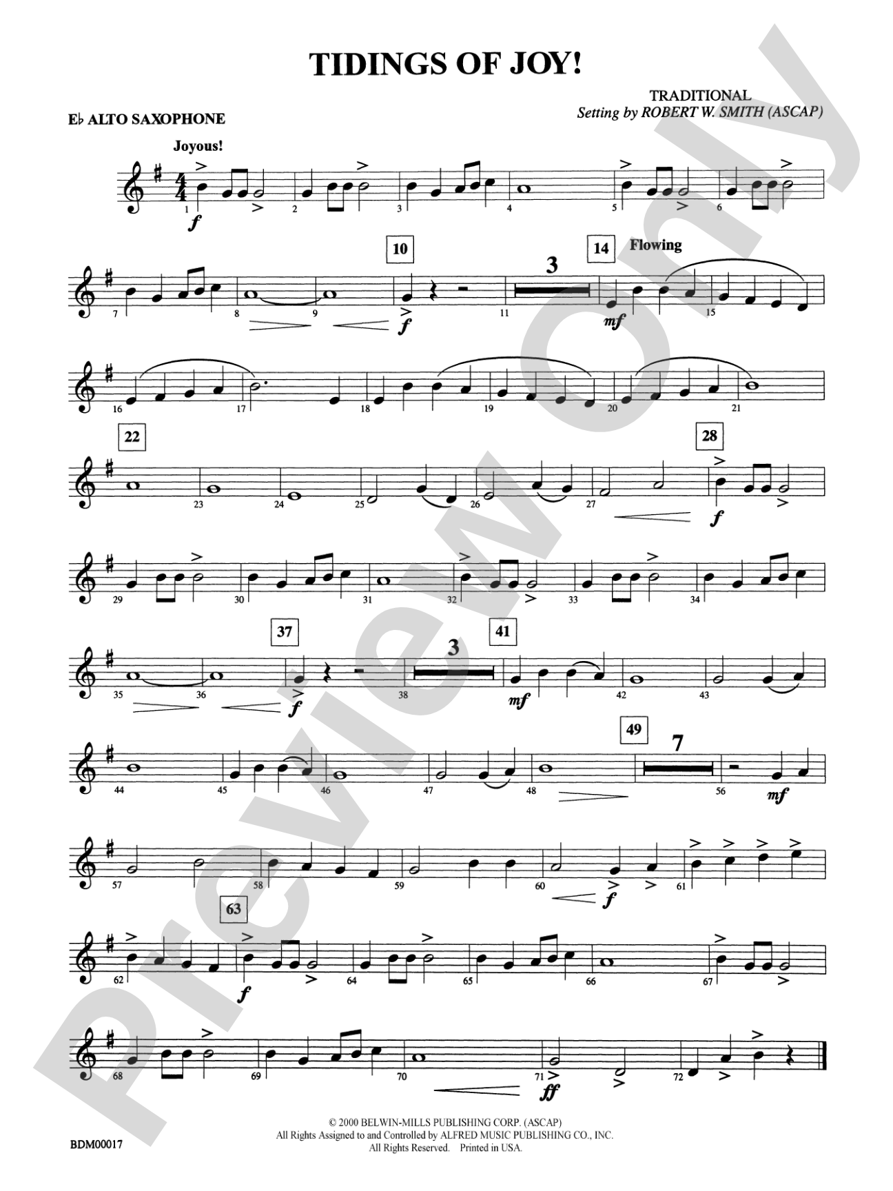 Tidings of Joy!: E-flat Alto Saxophone