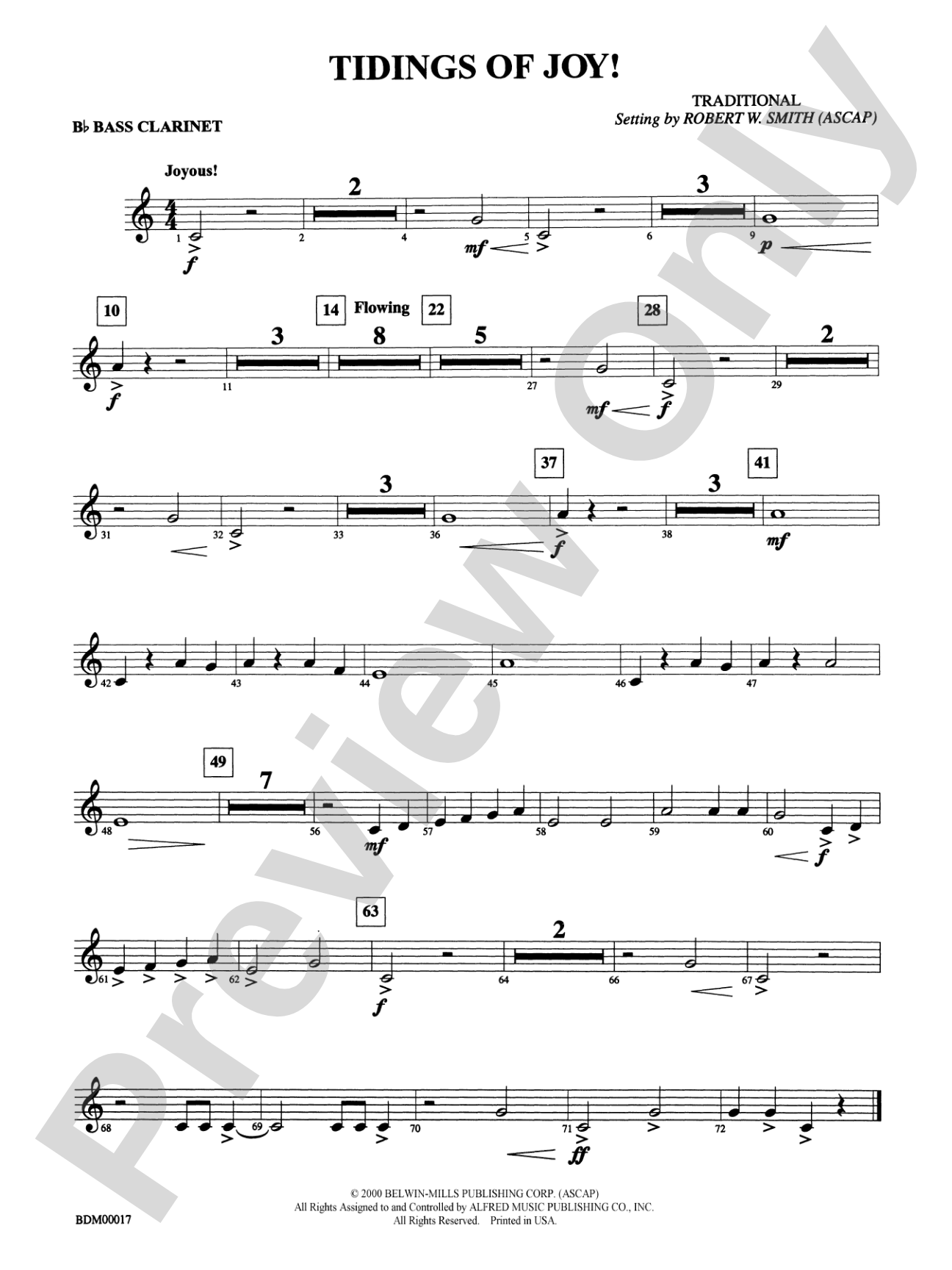 Tidings of Joy!: B-flat Bass Clarinet