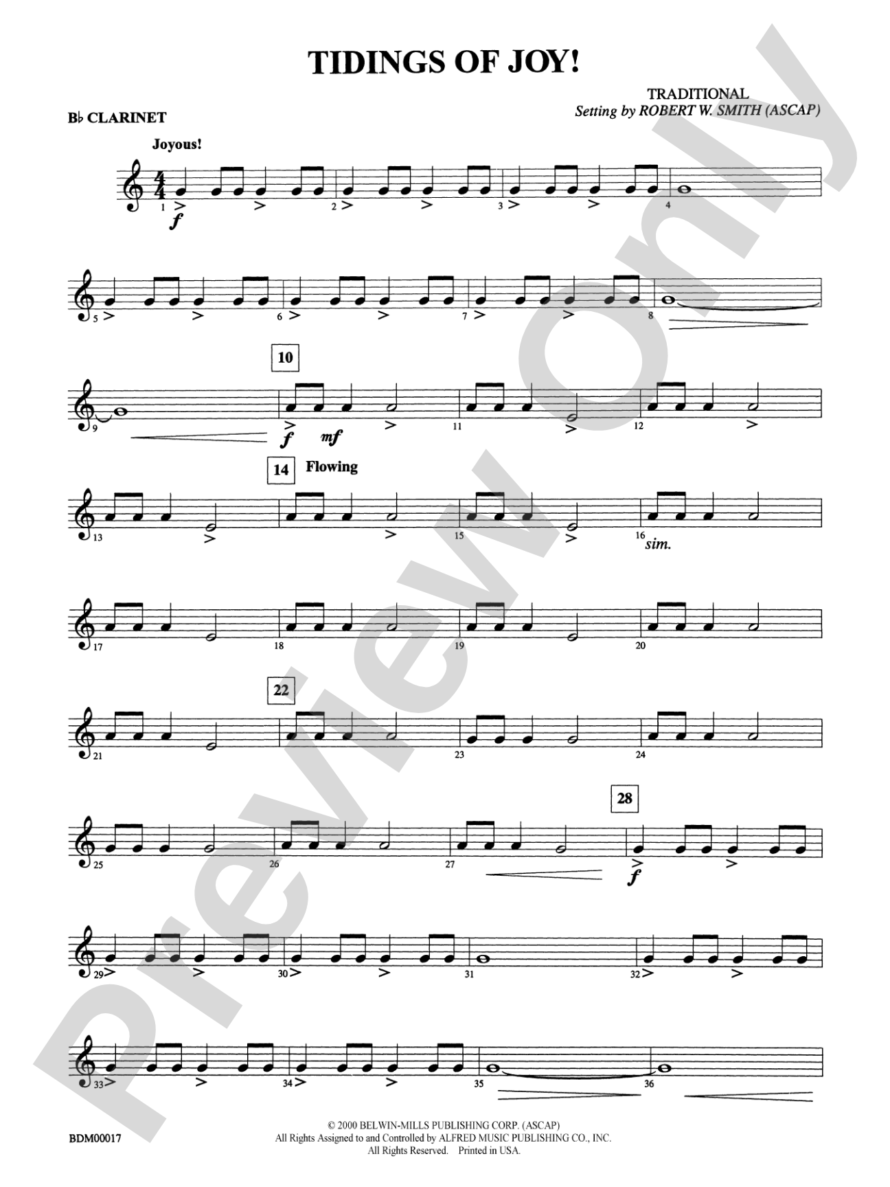 Tidings of Joy!: 1st B-flat Clarinet