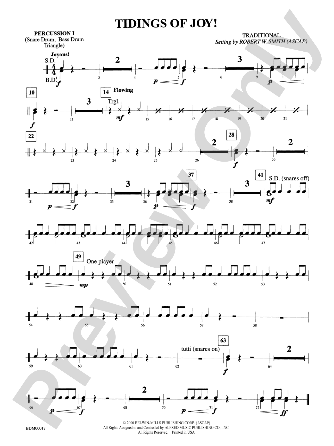 Tidings of Joy!: 1st Percussion