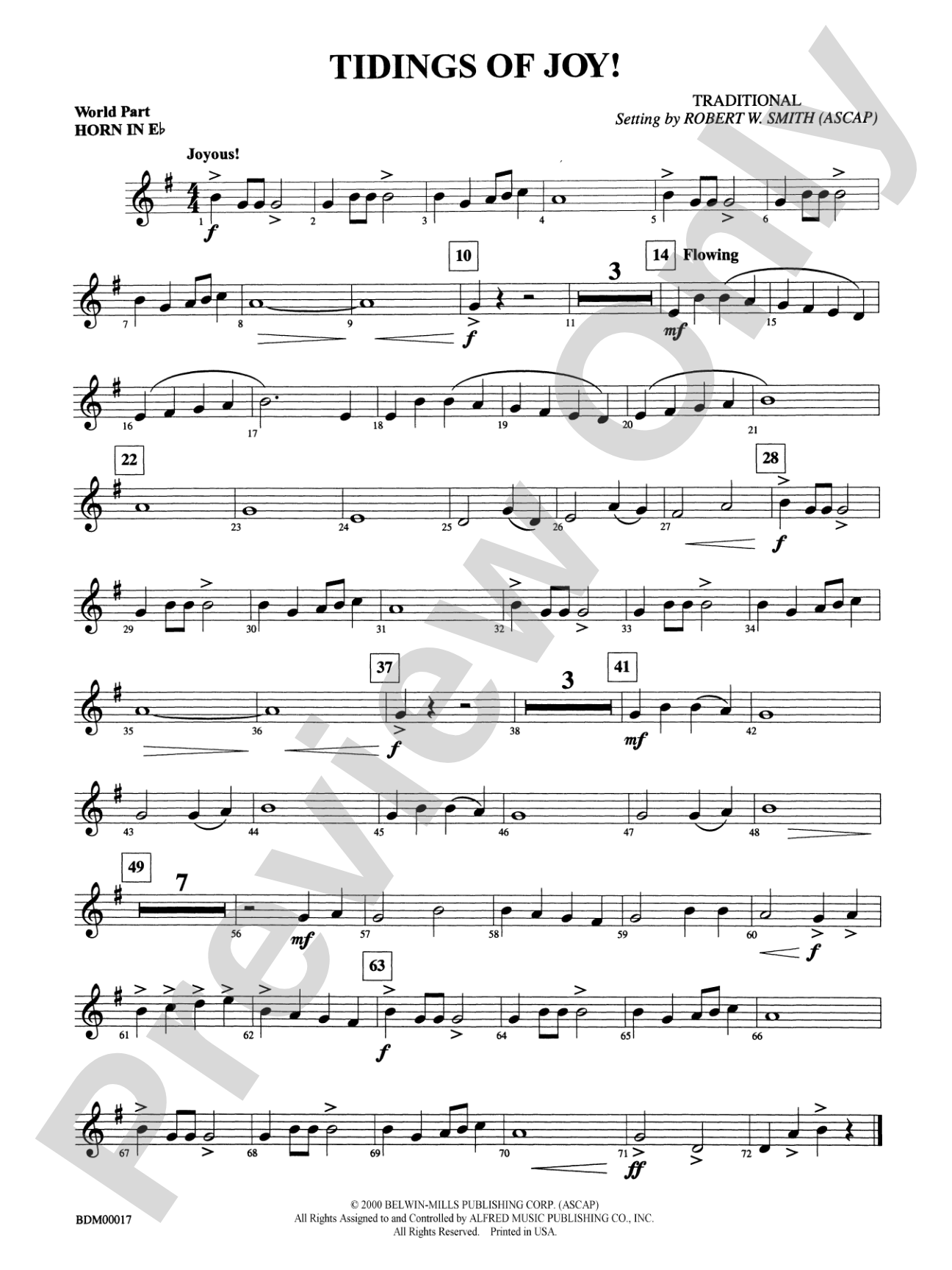 Tidings of Joy!: (wp) 1st Horn in E-flat