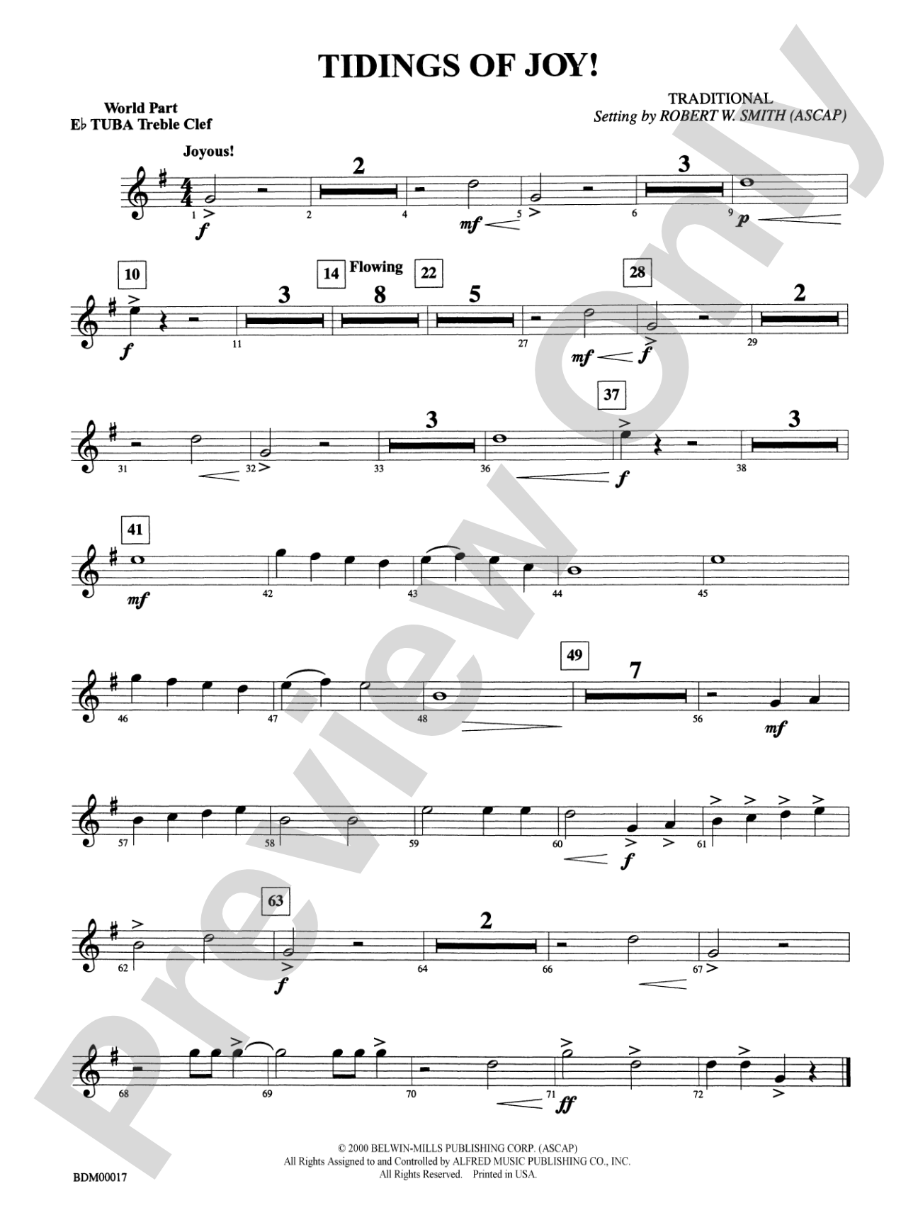 Tidings of Joy!: (wp) E-flat Tuba T.C.