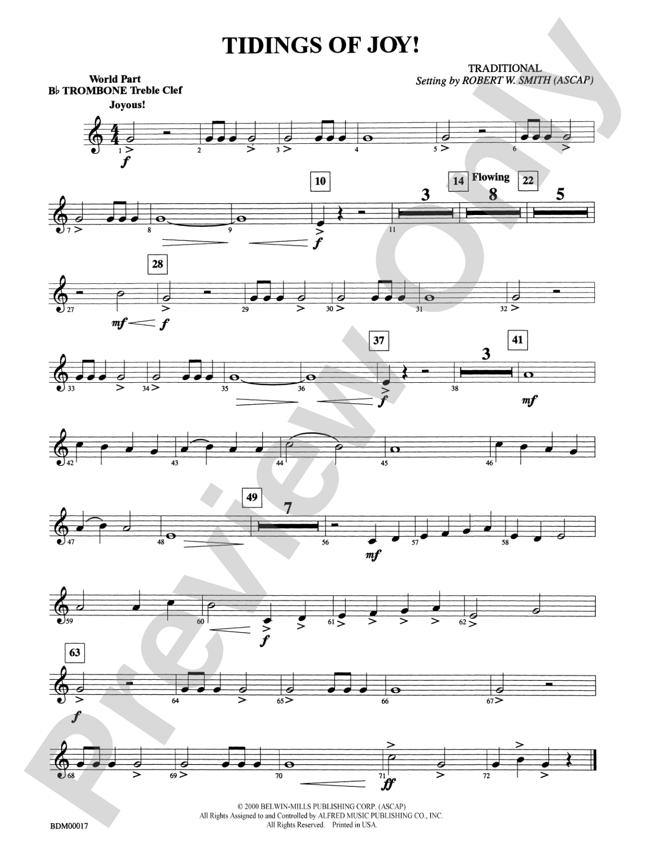 Tidings of Joy!: (wp) 1st B-flat Trombone T.C.