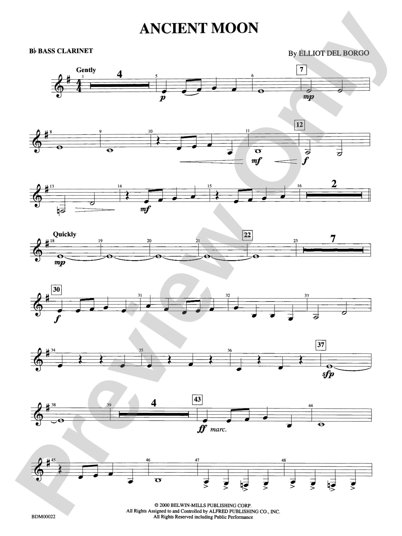 Ancient Moon: B-flat Bass Clarinet