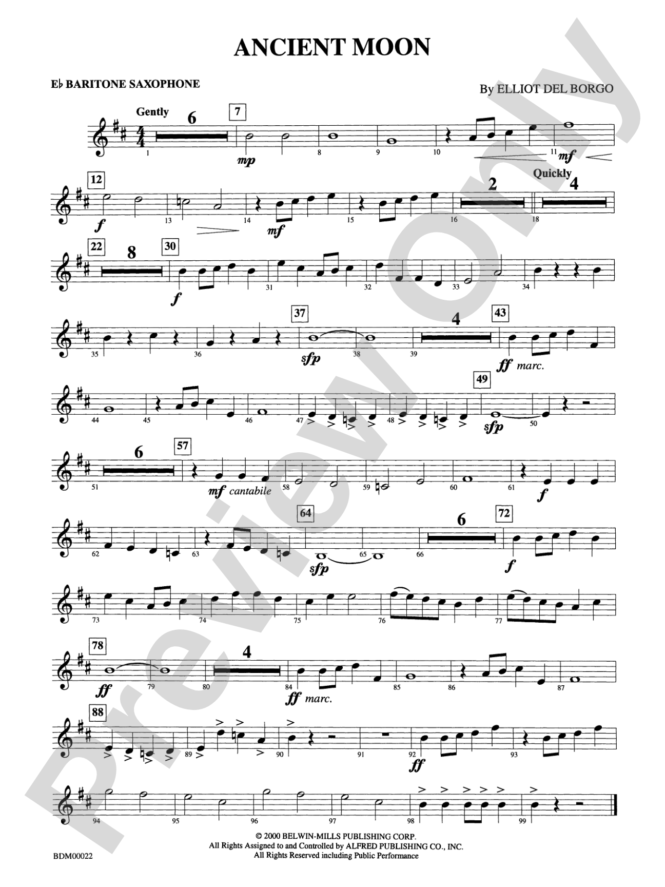 Ancient Moon: E-flat Baritone Saxophone