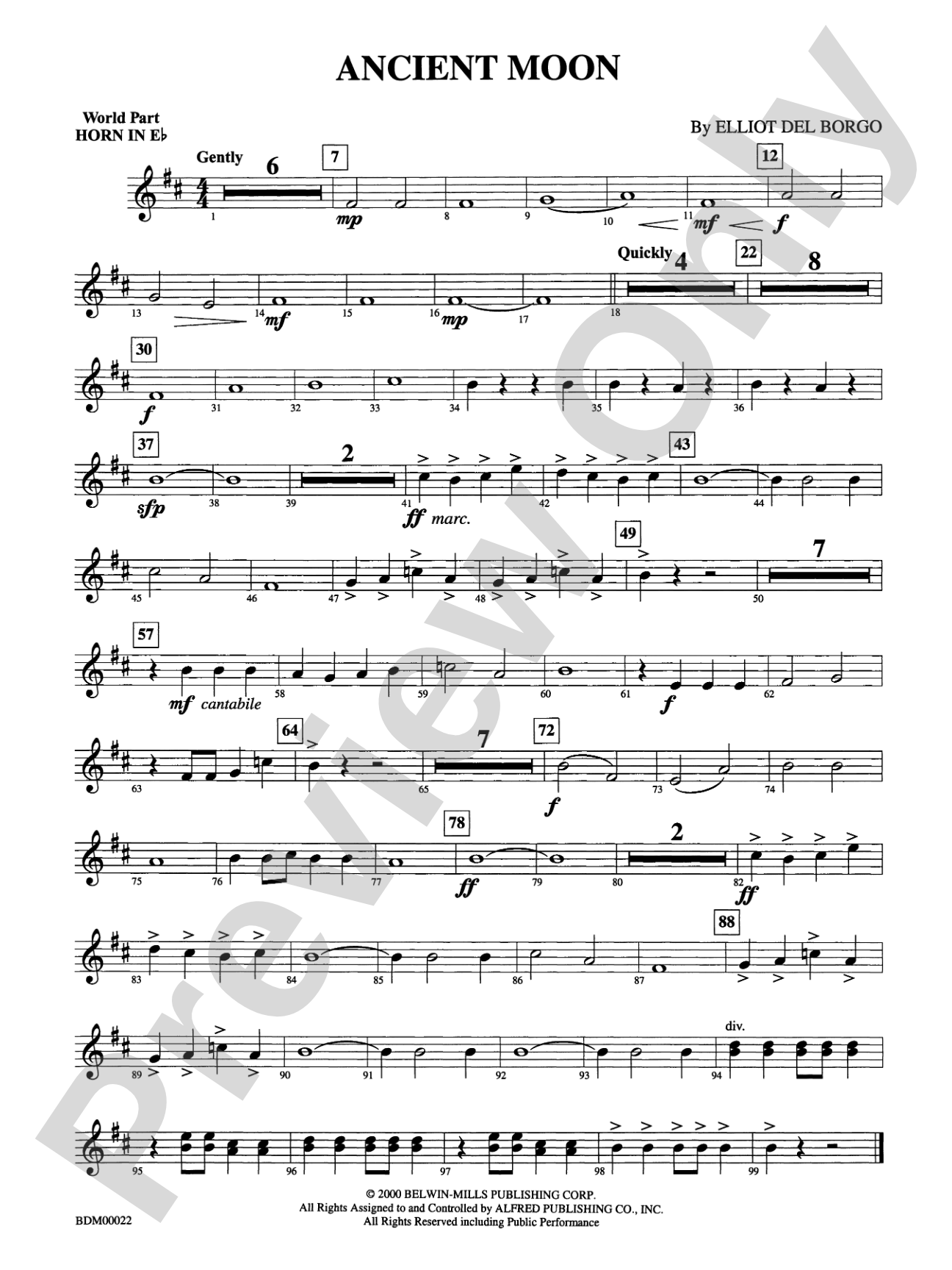Ancient Moon: (wp) 1st Horn in E-flat