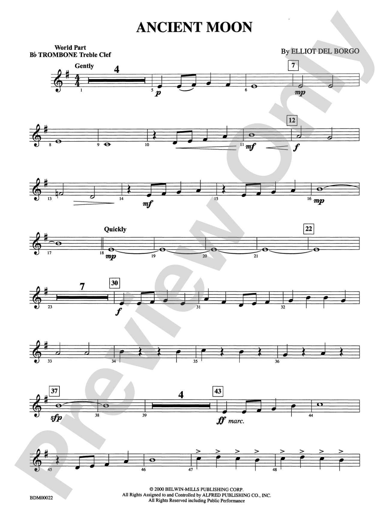Ancient Moon: (wp) 1st B-flat Trombone T.C.