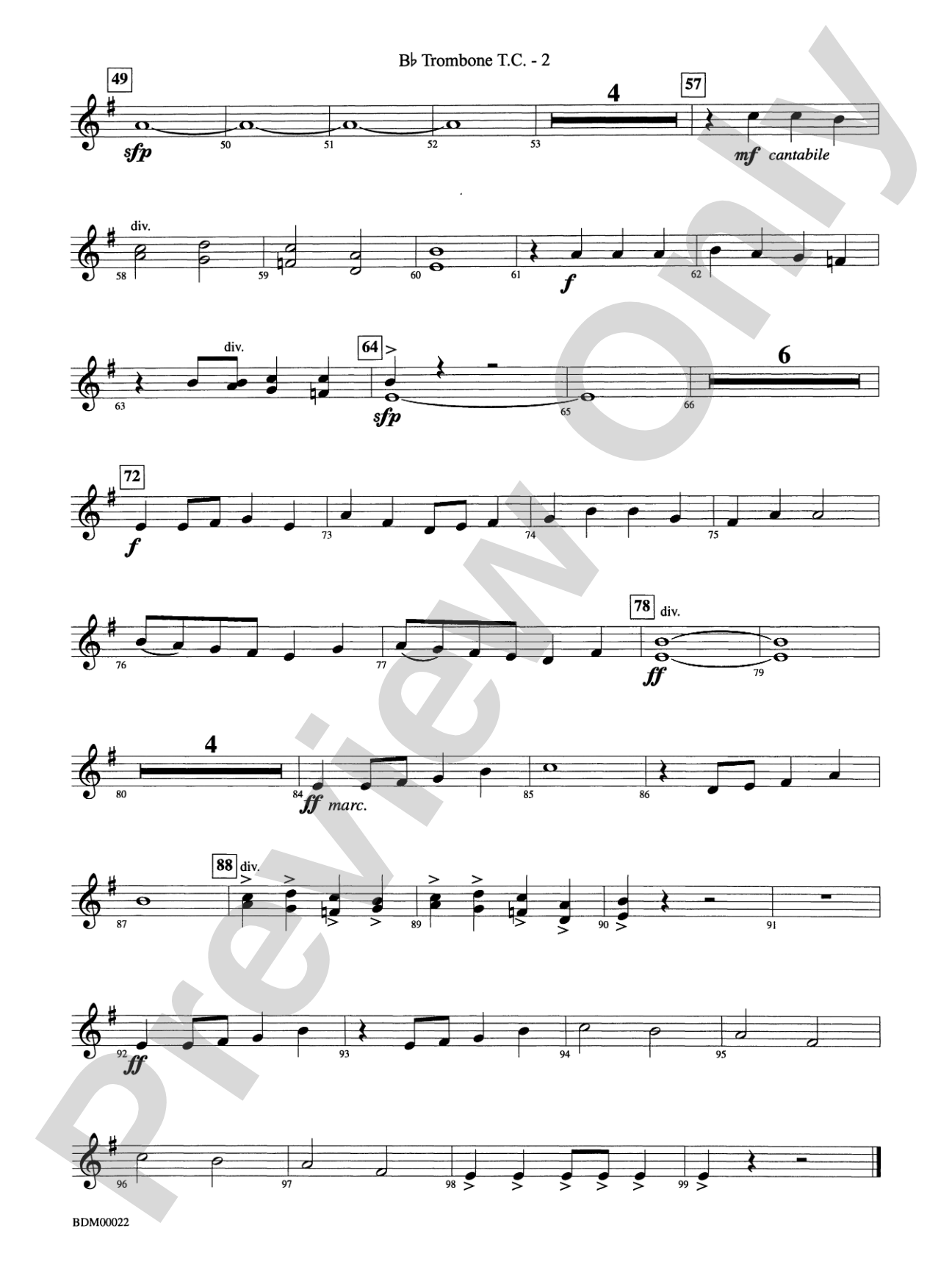 Ancient Moon: (wp) 1st B-flat Trombone T.C.