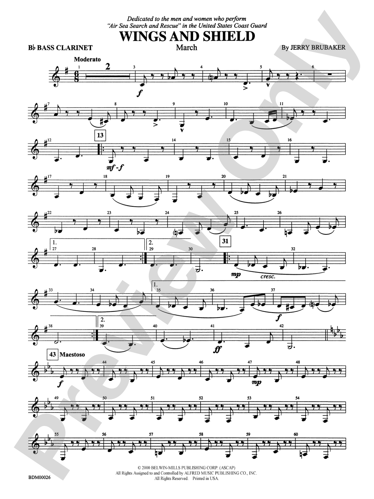 Wings and Shield: B-flat Bass Clarinet