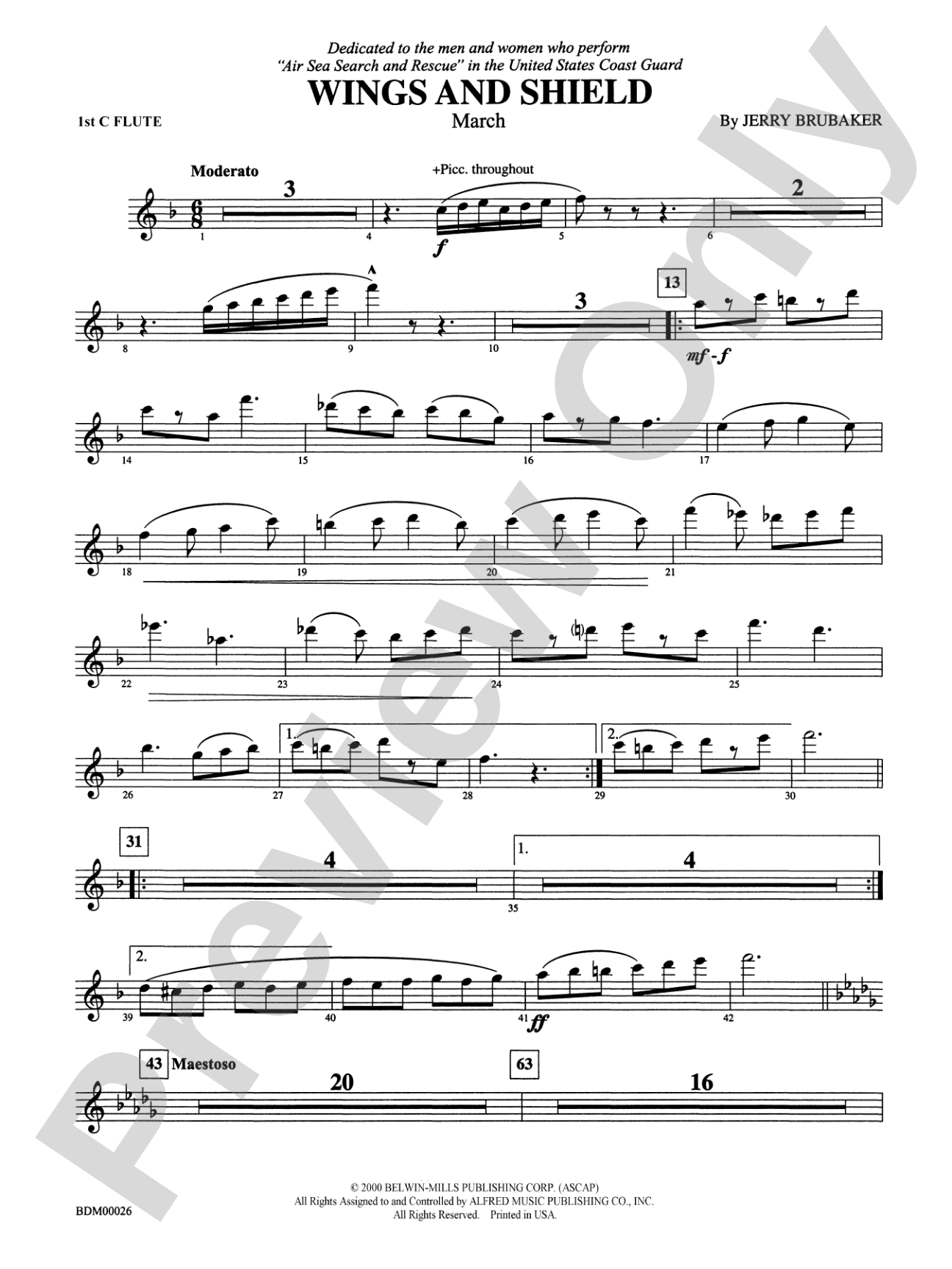 Wings and Shield: Flute