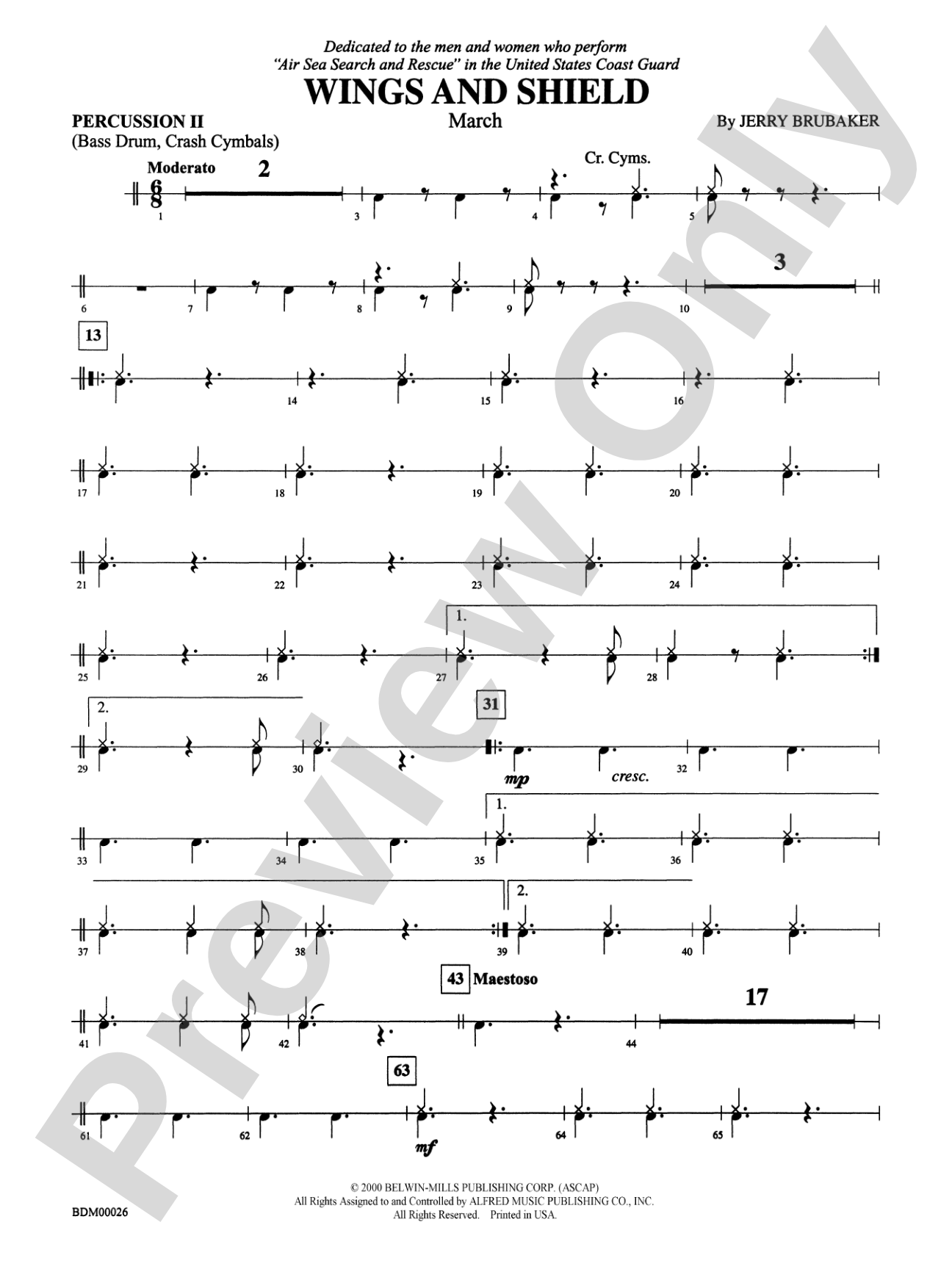 Wings and Shield: 2nd Percussion