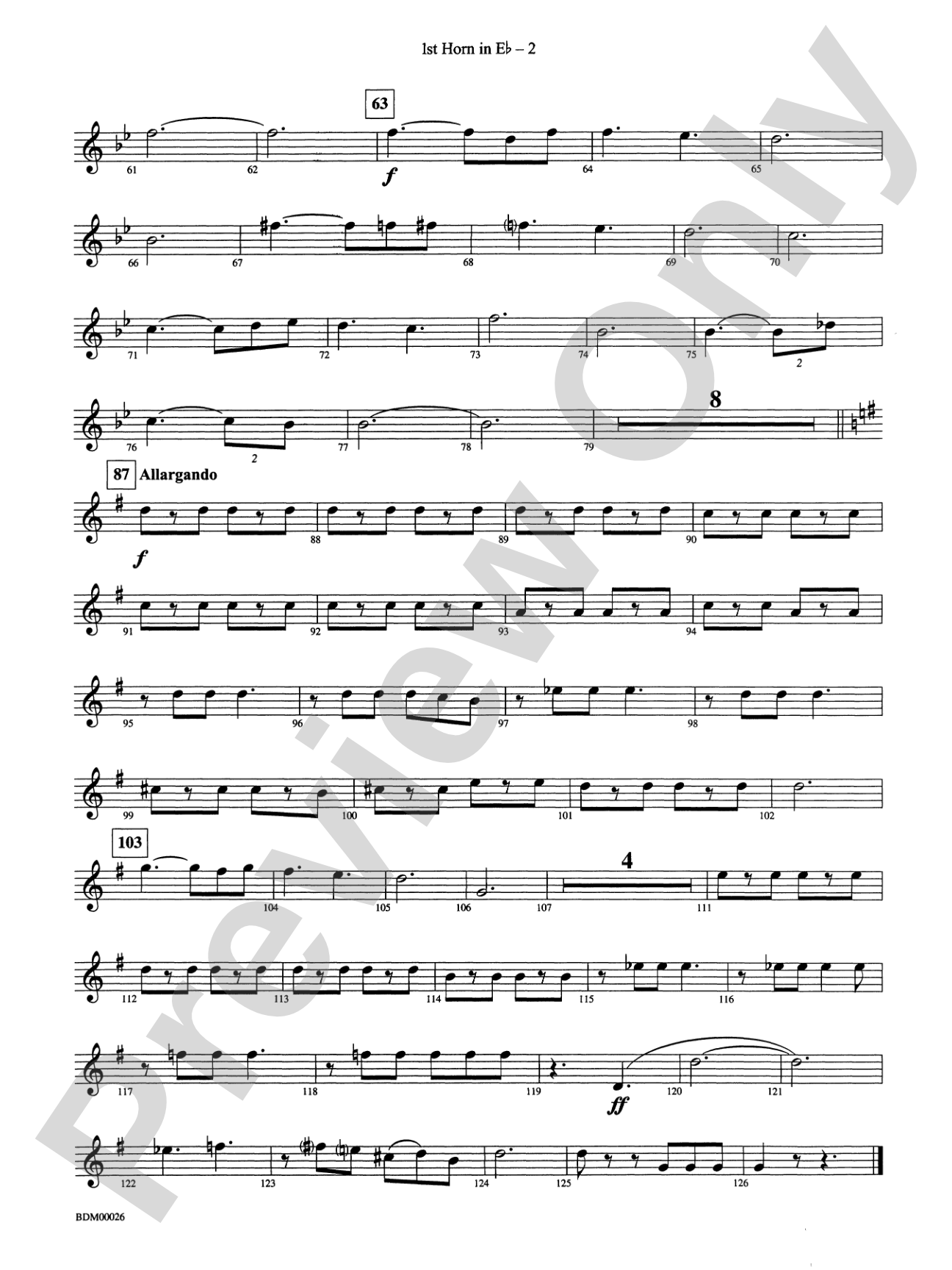 Wings and Shield: (wp) 1st Horn in E-flat