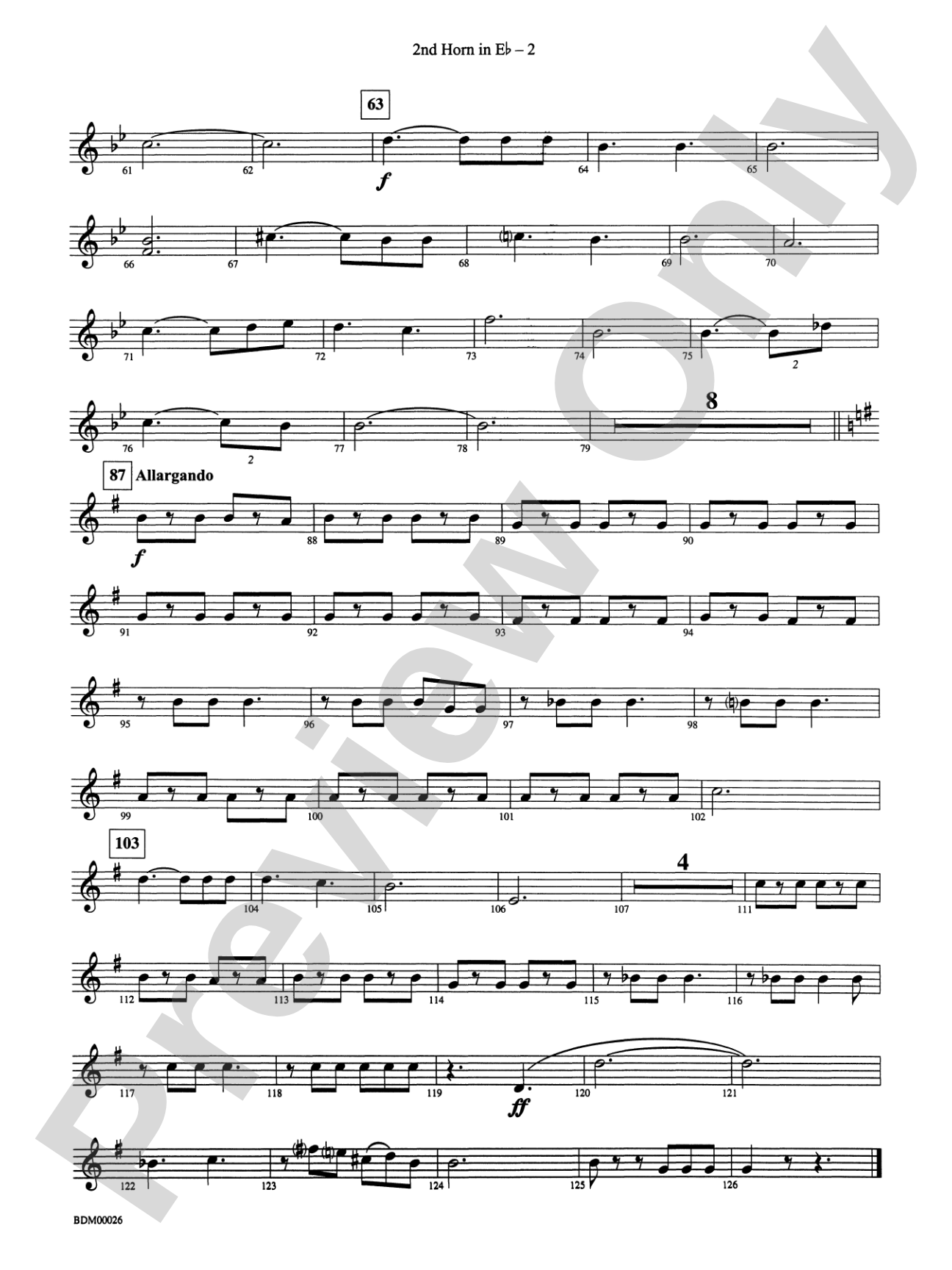 Wings and Shield: (wp) 2nd Horn in E-flat