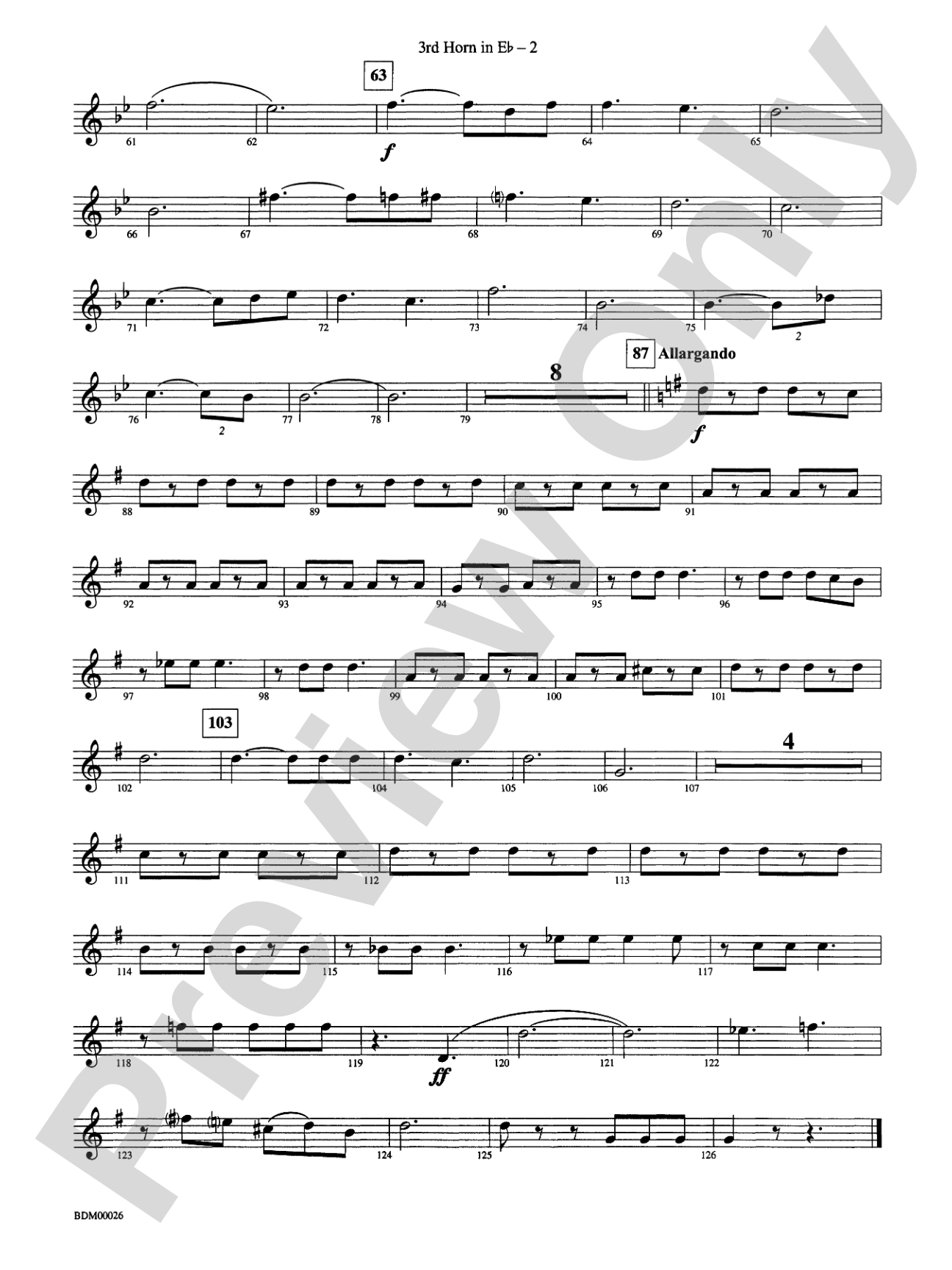 Wings and Shield: (wp) 3rd Horn in E-flat