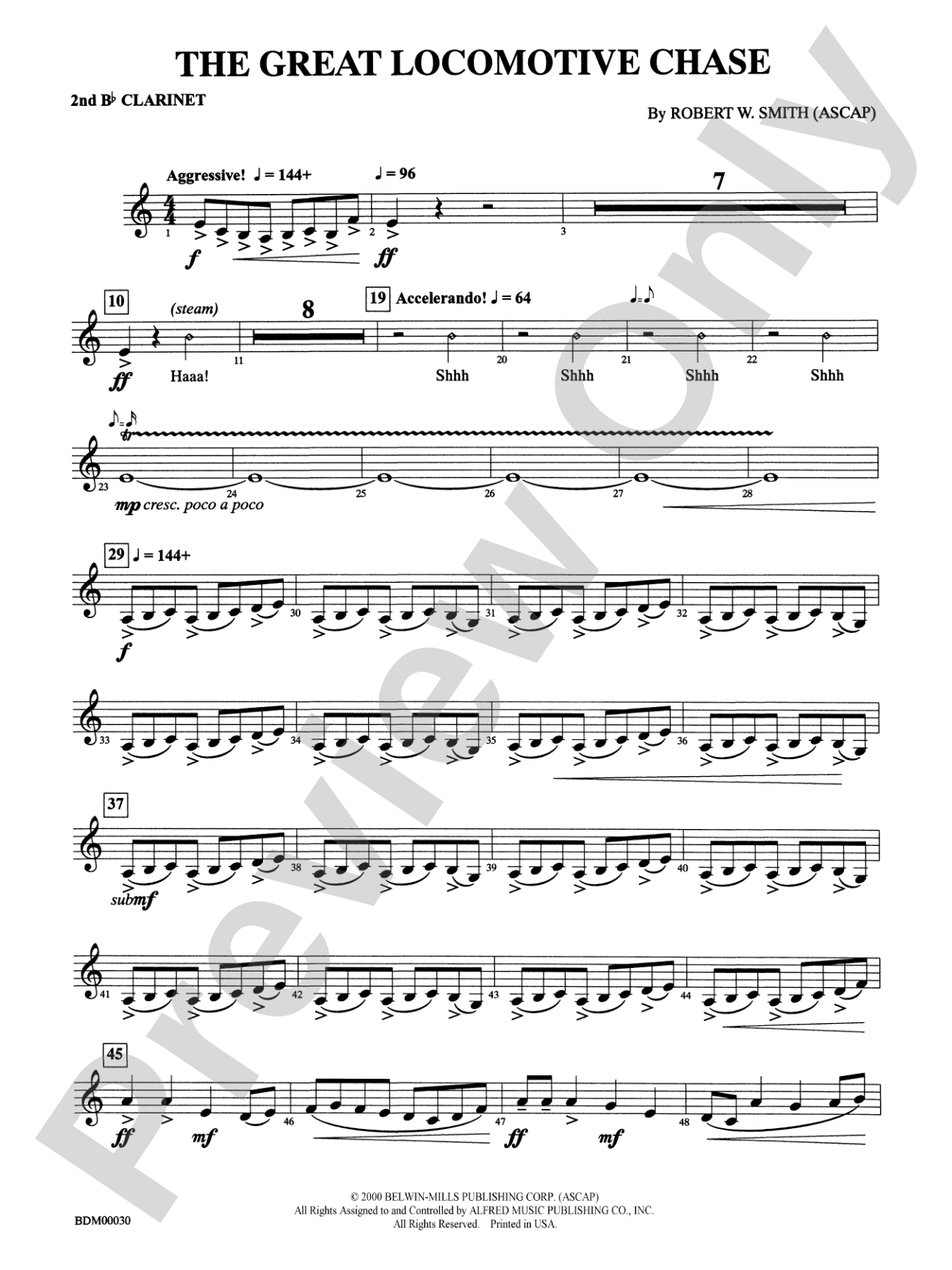 The Great Locomotive Chase: 2nd B-flat Clarinet