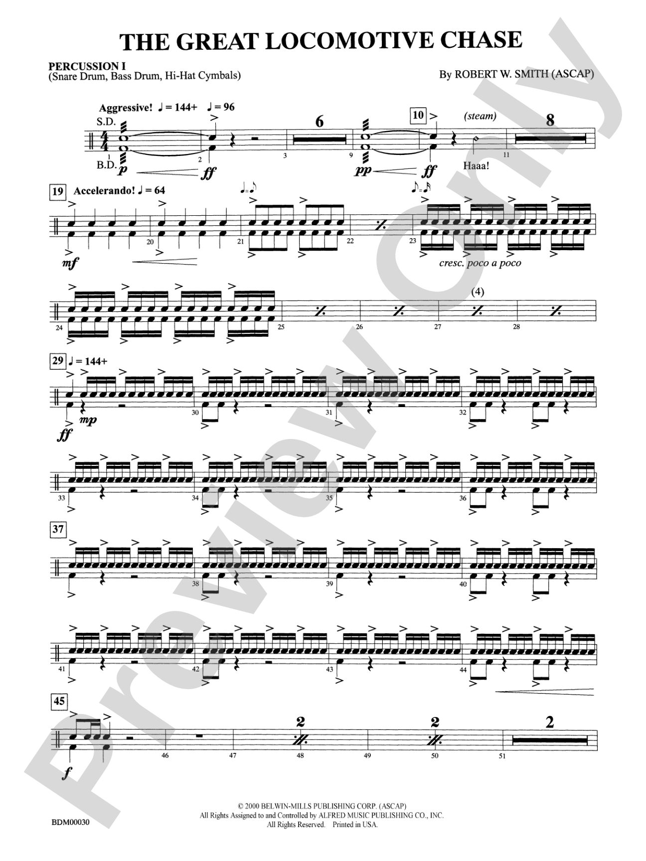 The Great Locomotive Chase: 1st Percussion