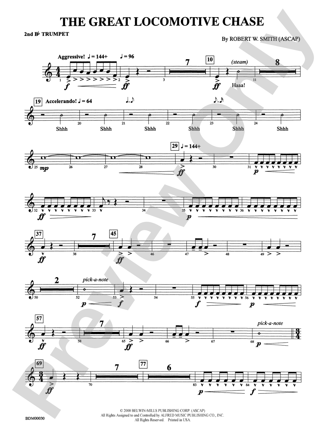 The Great Locomotive Chase: 2nd B-flat Trumpet