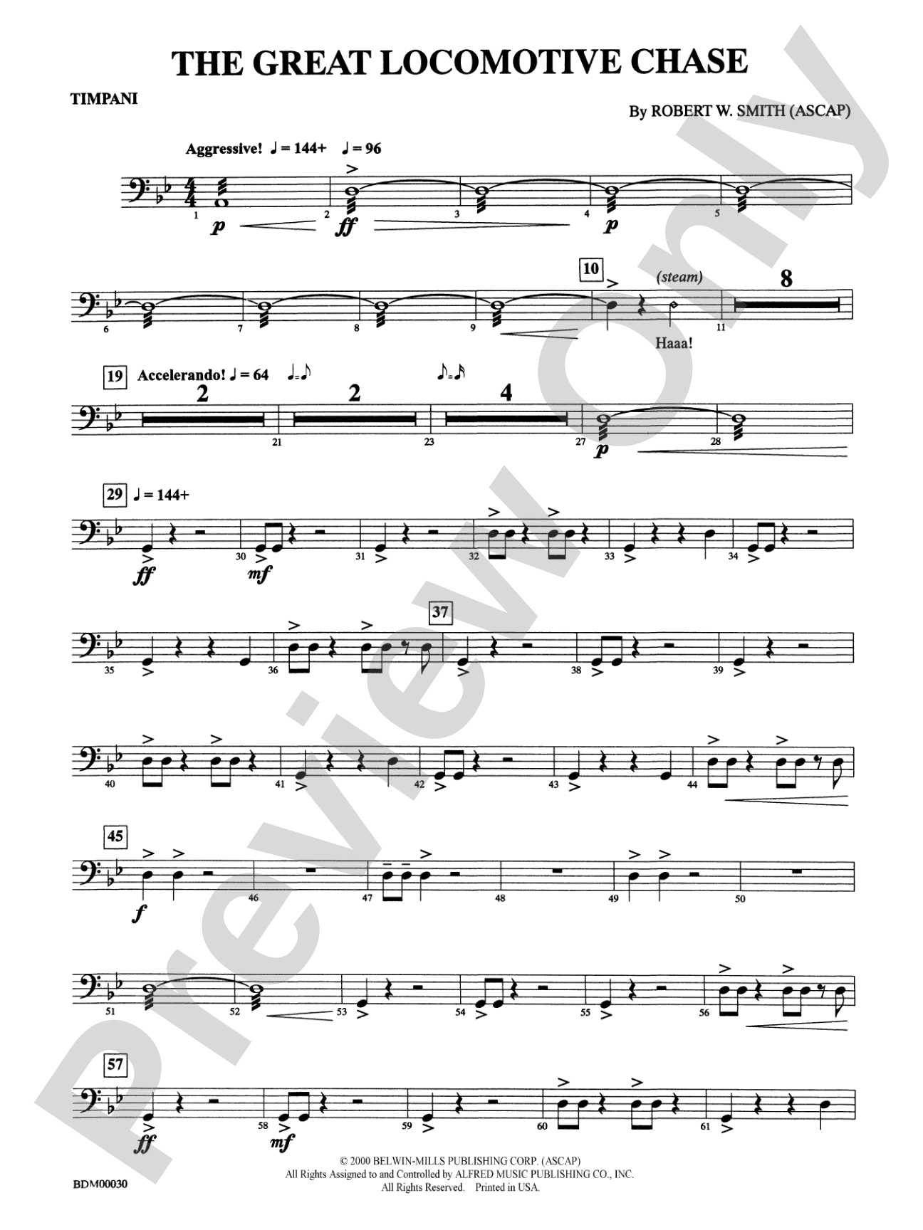 The Great Locomotive Chase: Timpani