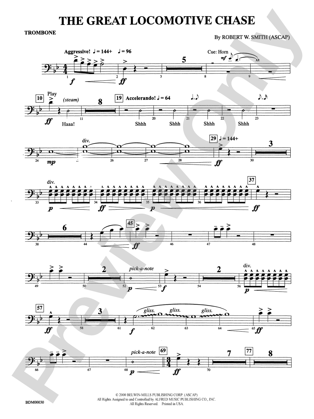 The Great Locomotive Chase: 1st Trombone