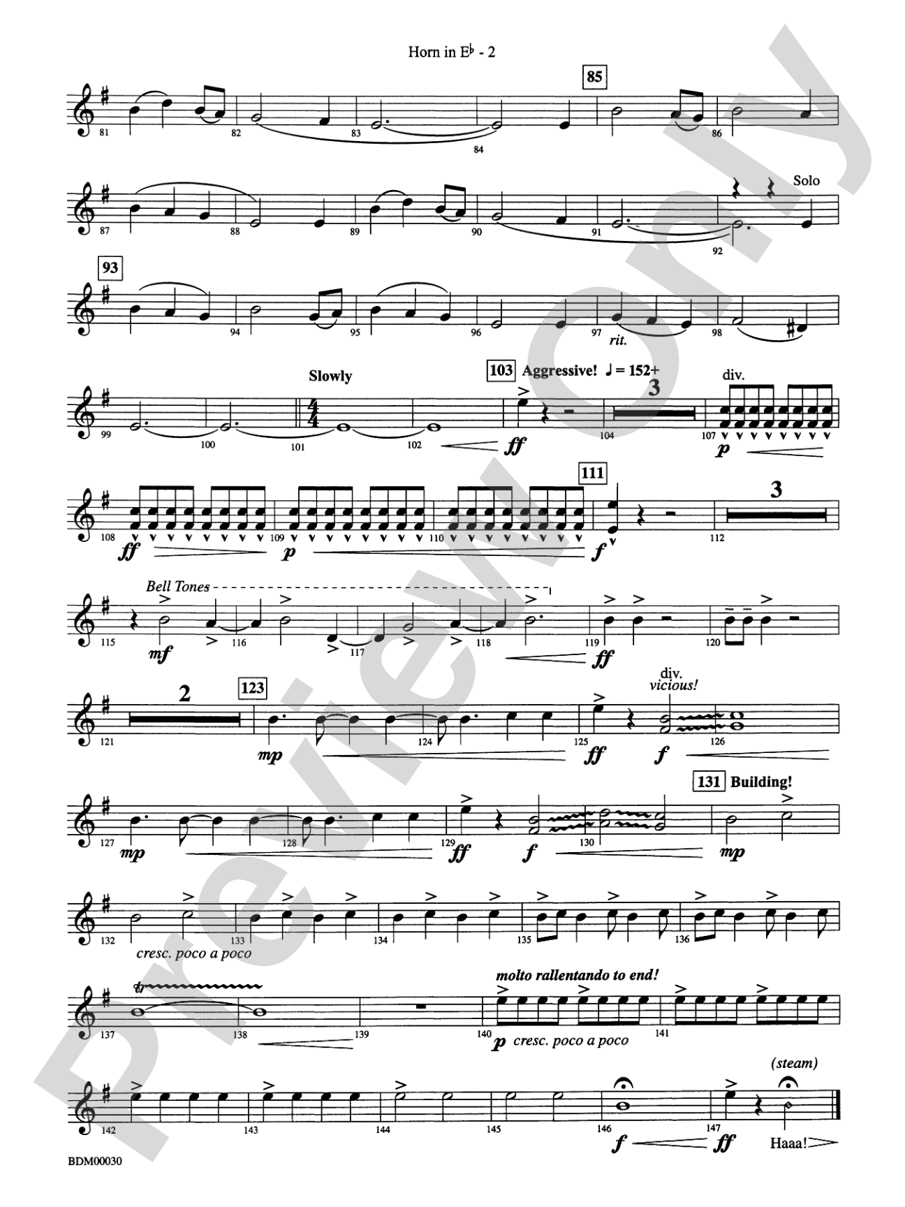 The Great Locomotive Chase: (wp) 1st Horn in E-flat