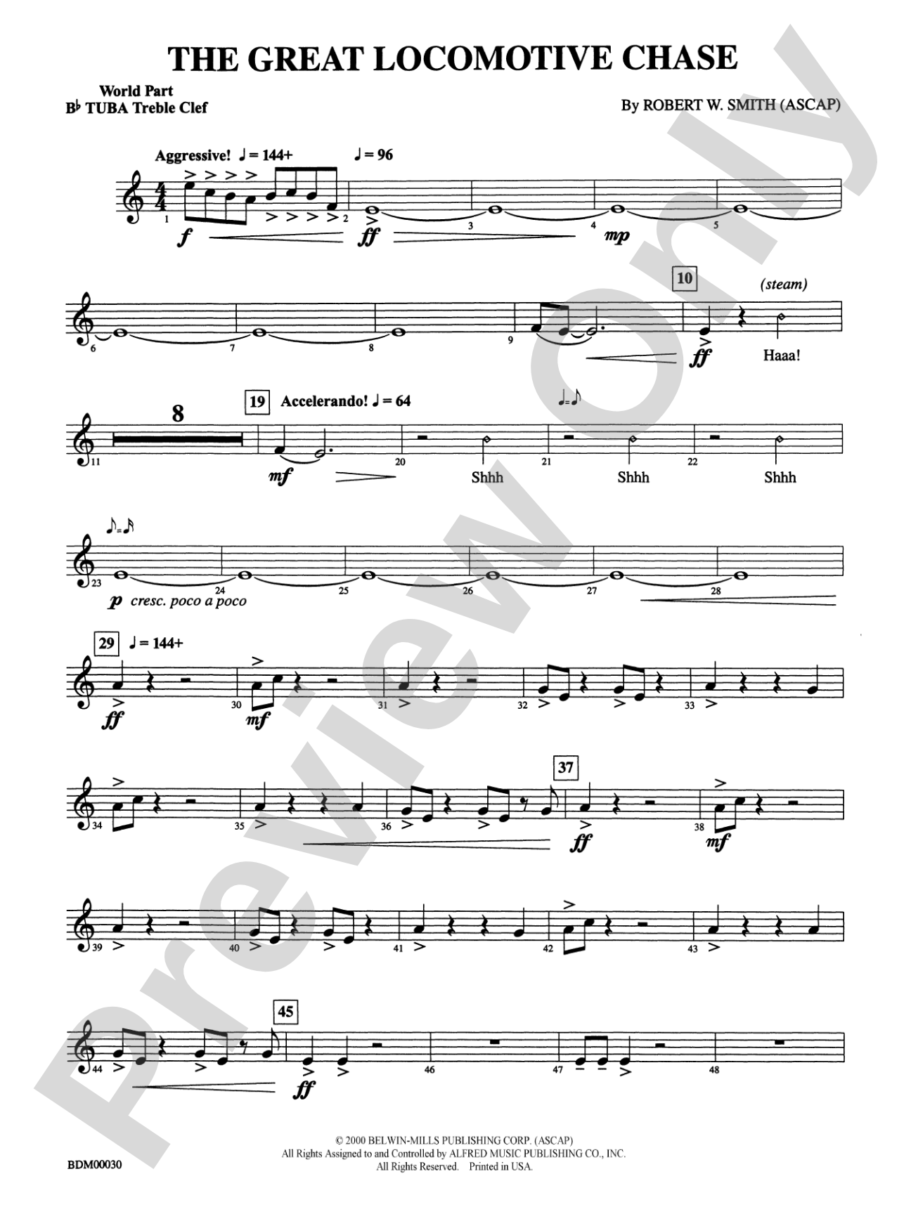 The Great Locomotive Chase: (wp) B-flat Tuba T.C.
