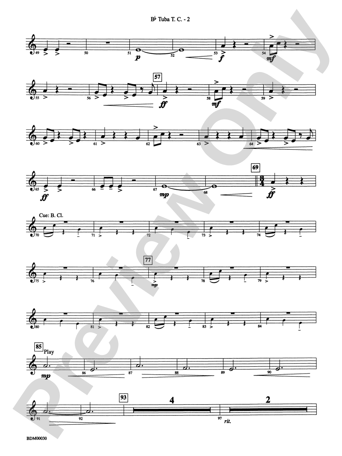 The Great Locomotive Chase: (wp) B-flat Tuba T.C.